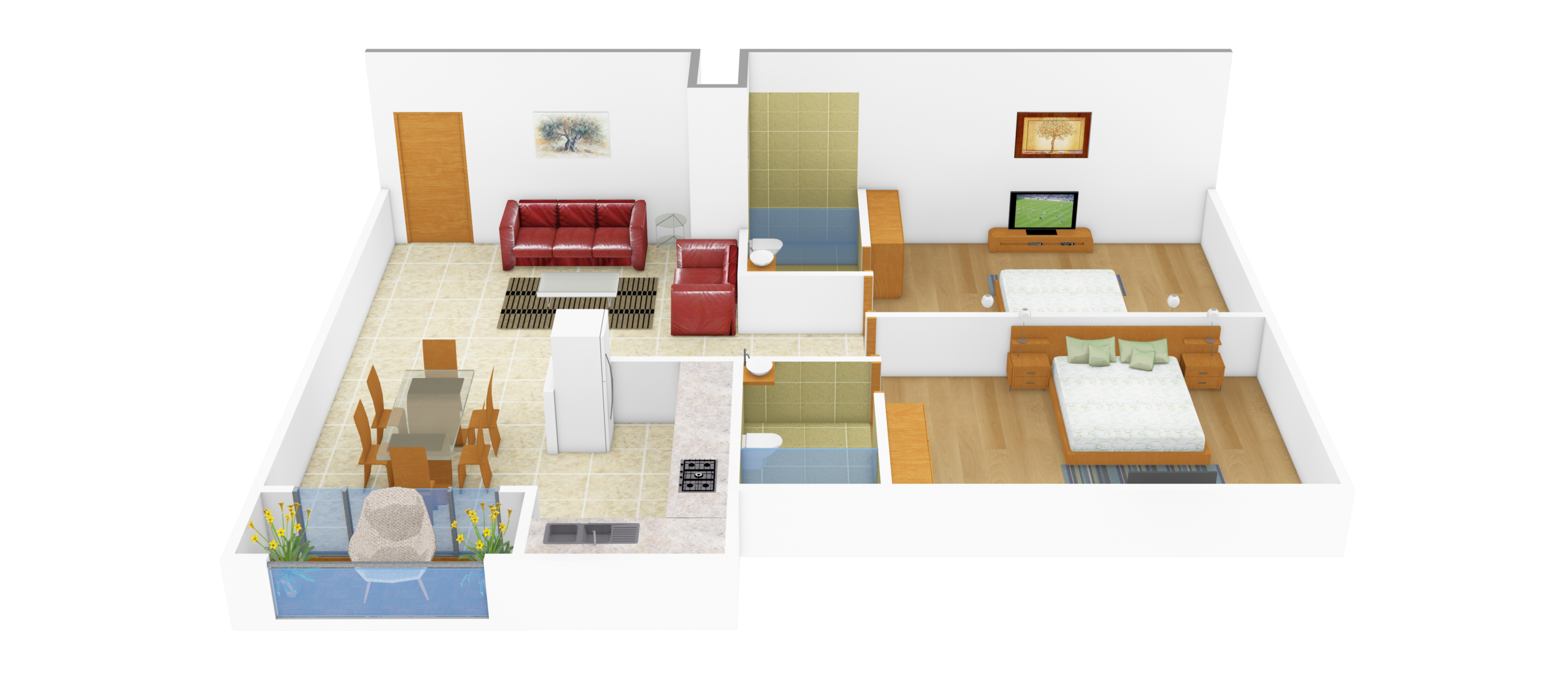 3DFloorPlan of Karan Properties The Mark Residences