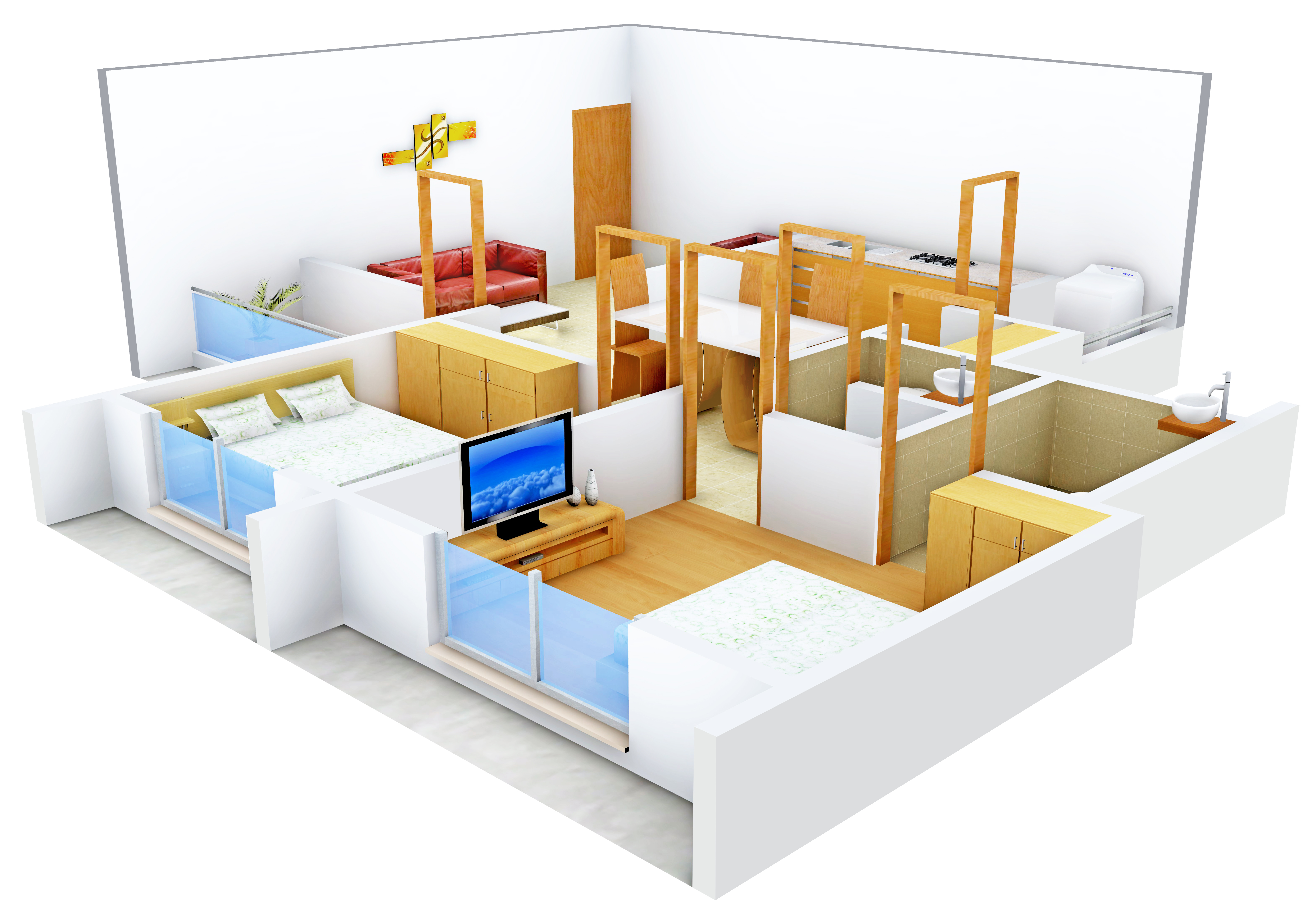 3DFloorPlan of Popular Paradise