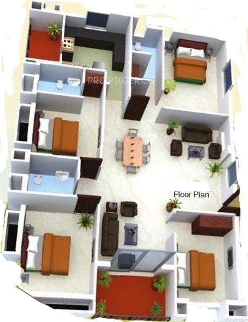 3DFloorPlan of Star Daffodil Block