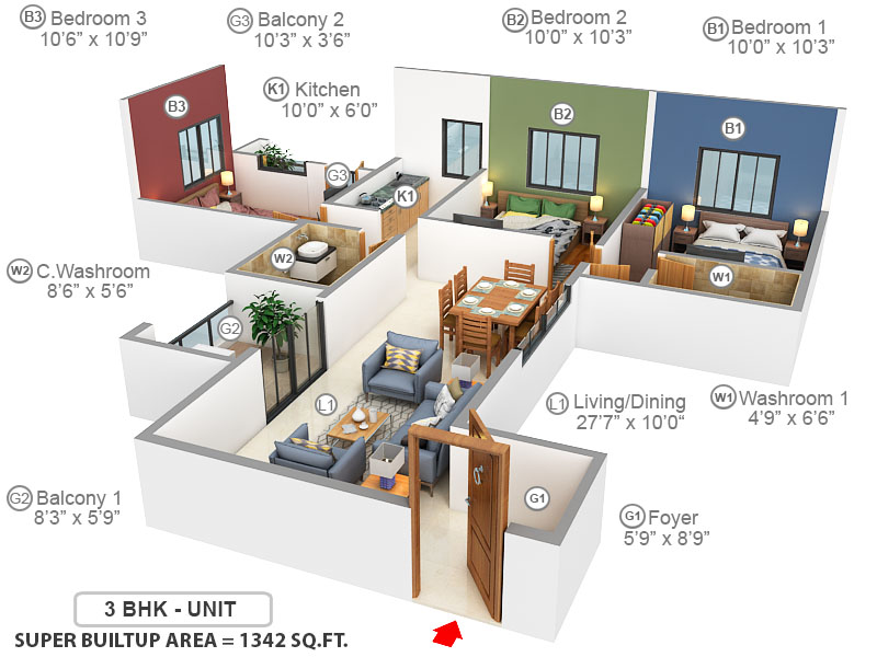3DFloorPlan of Citadel Silver Space
