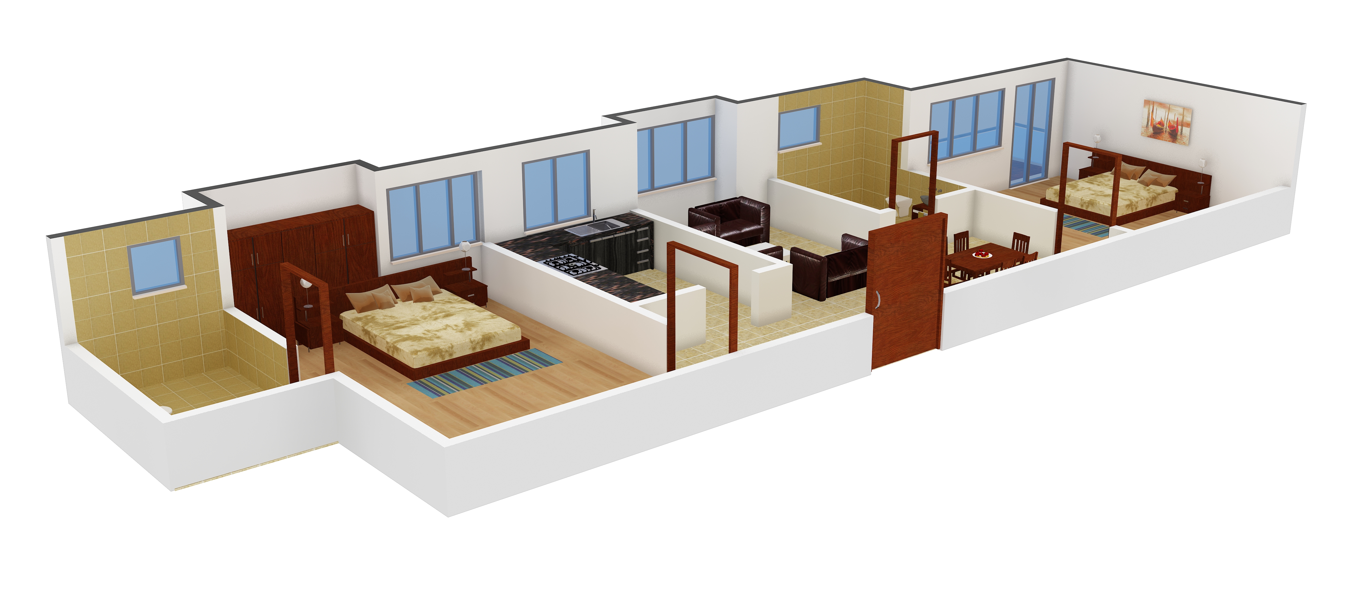 3DFloorPlan of Jai Vinayak Vinayak Pride