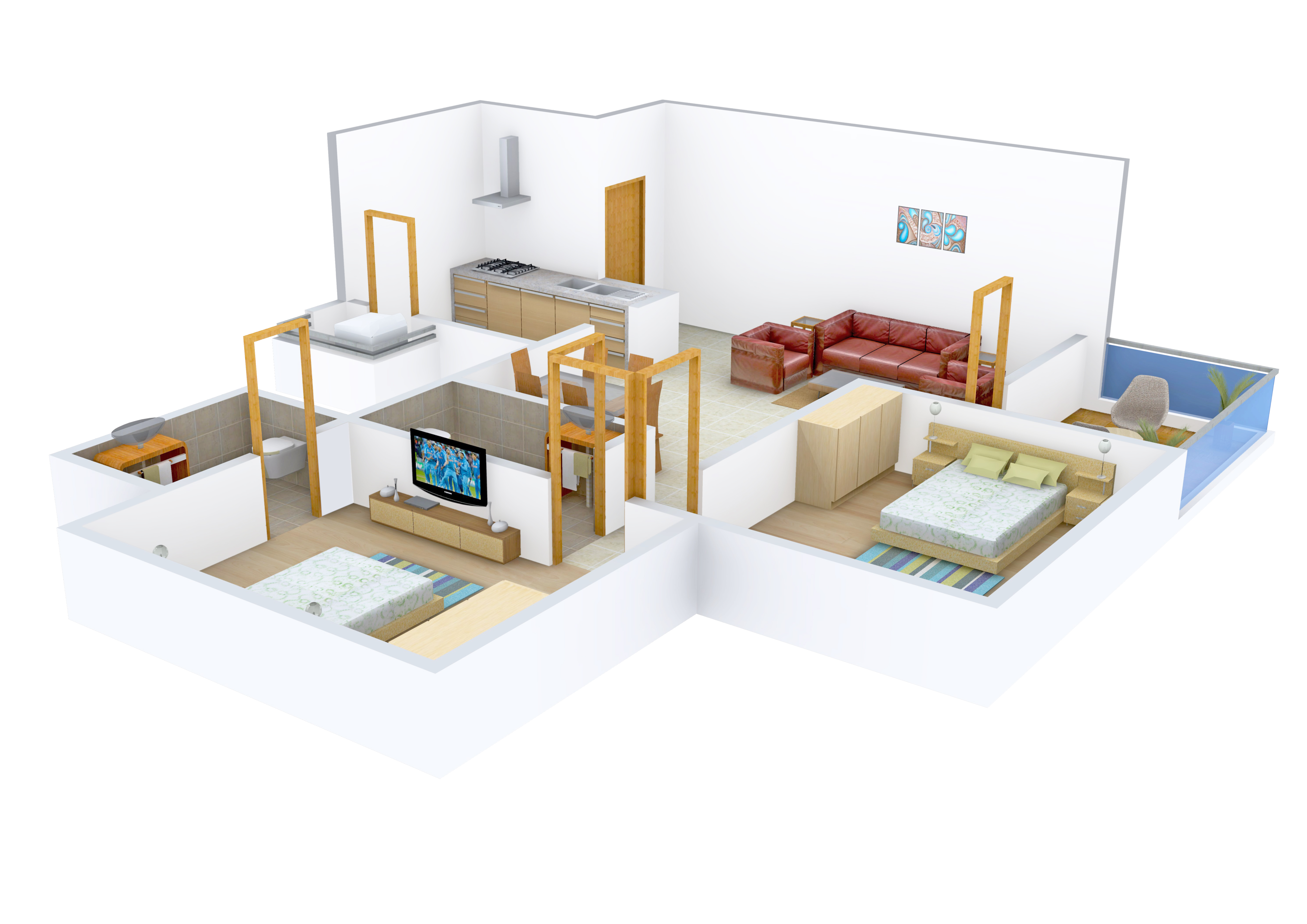 3DFloorPlan of Icon Windsor Apartments