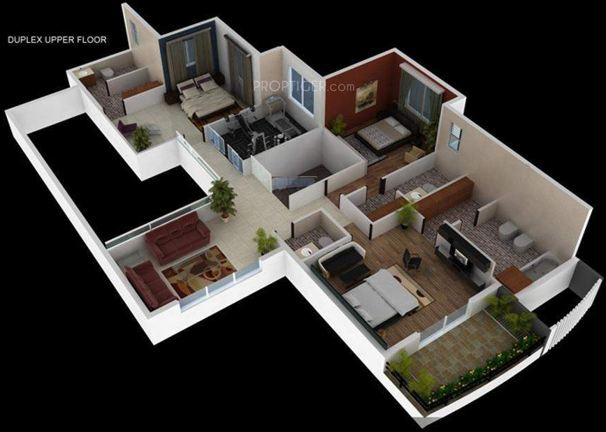 Upper Level Duplex Plan