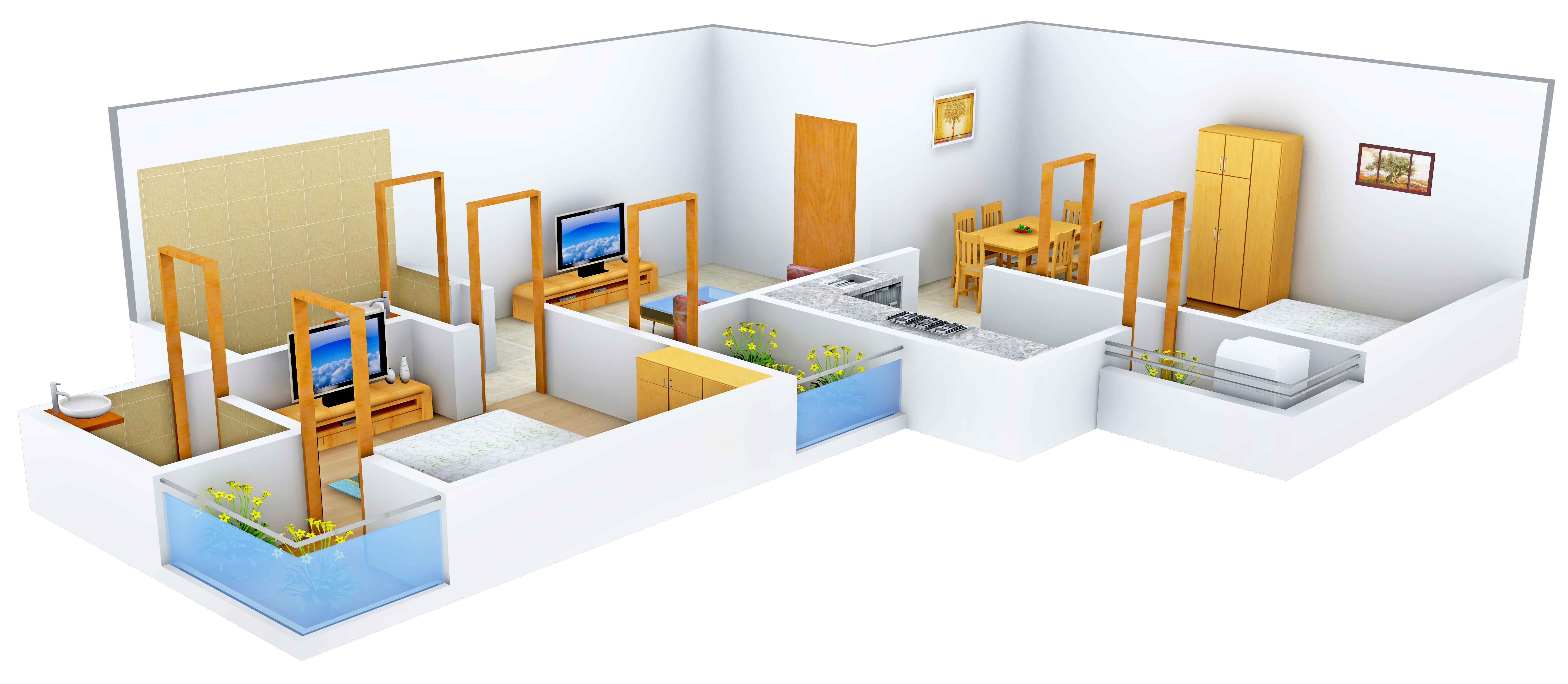 3DFloorPlan of MGR Sahaj Residency Phase 1