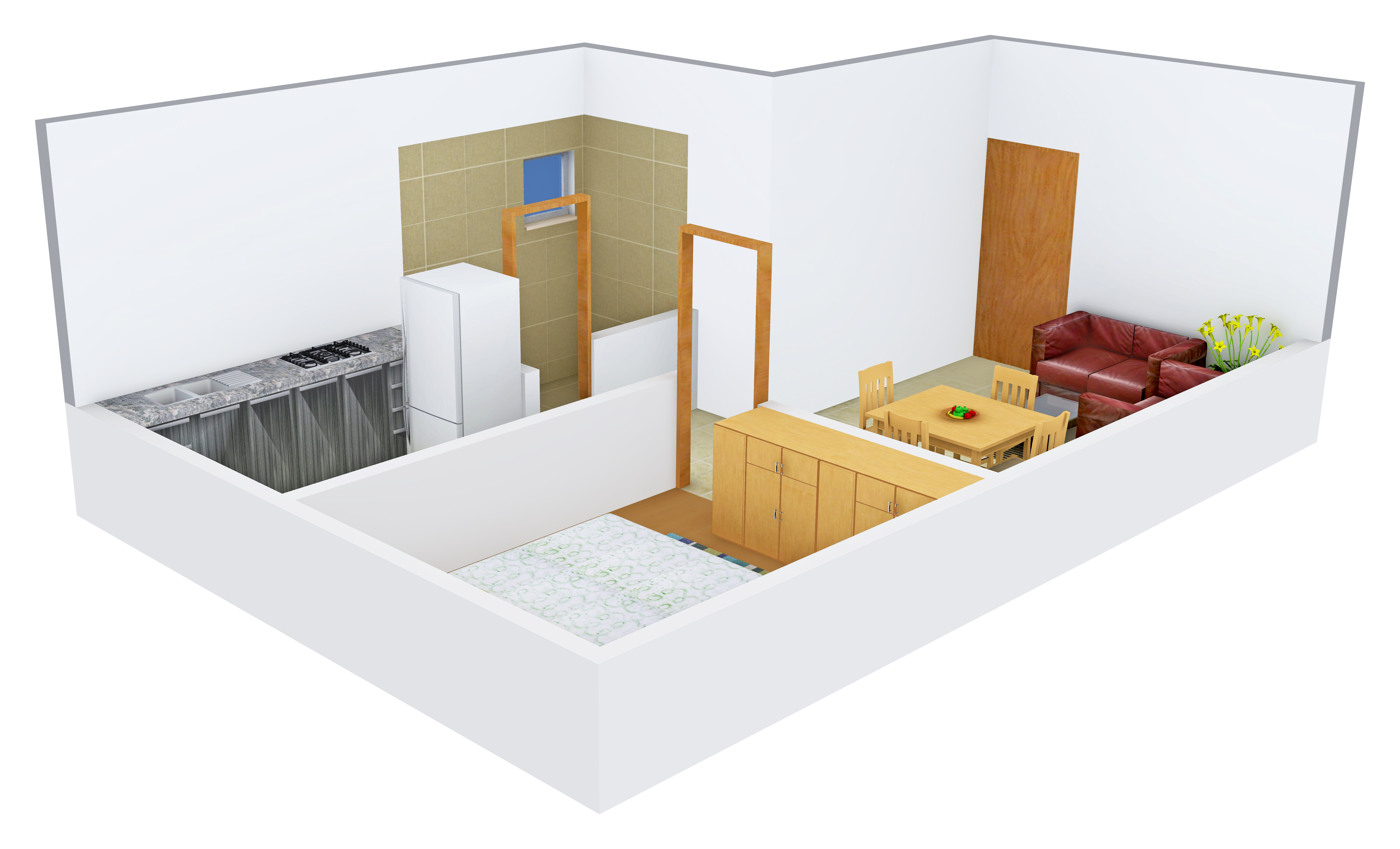 3DFloorPlan of Shree Constructions Shree Sen and Raja Flats