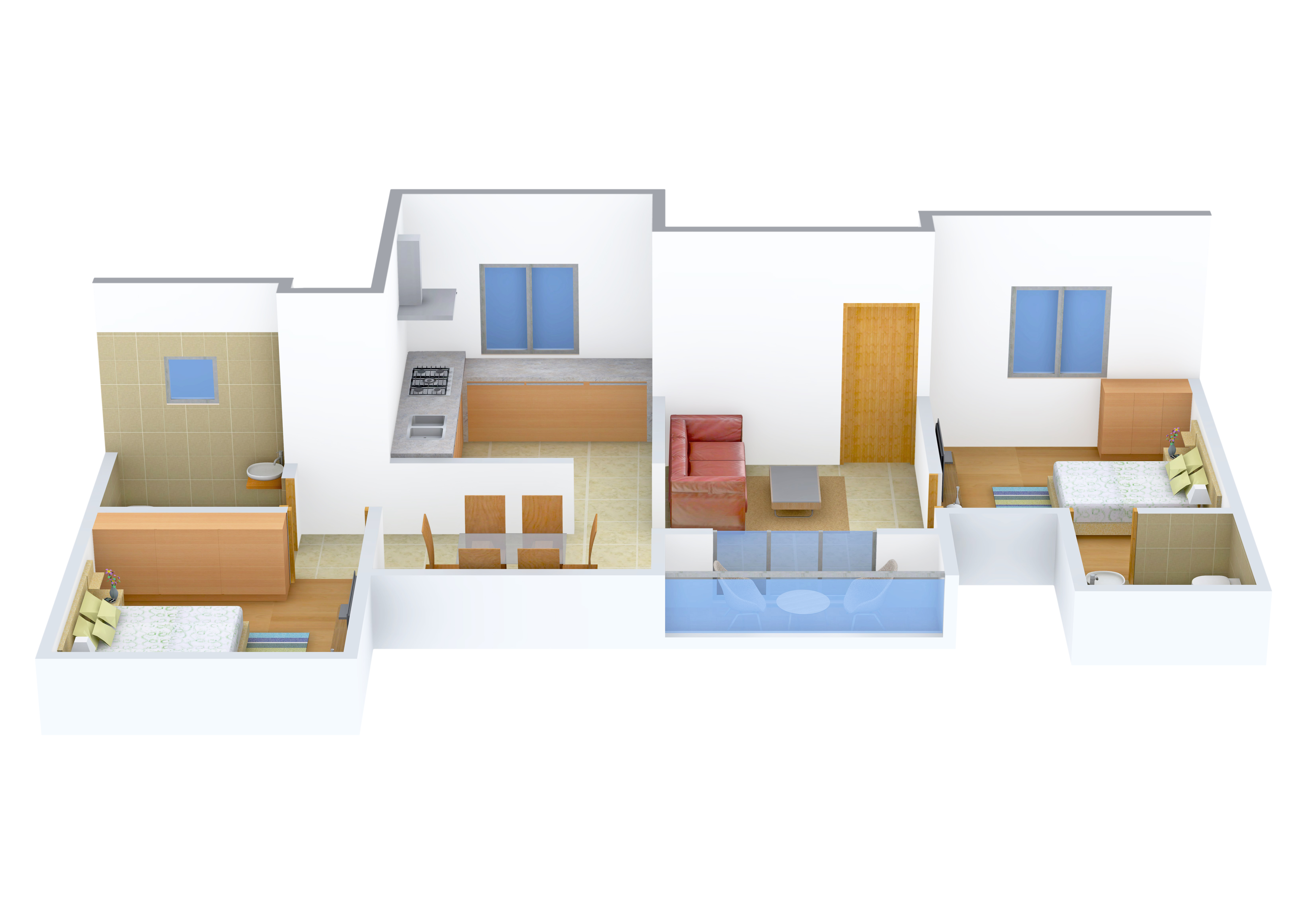 3DFloorPlan of Confident Zaniah