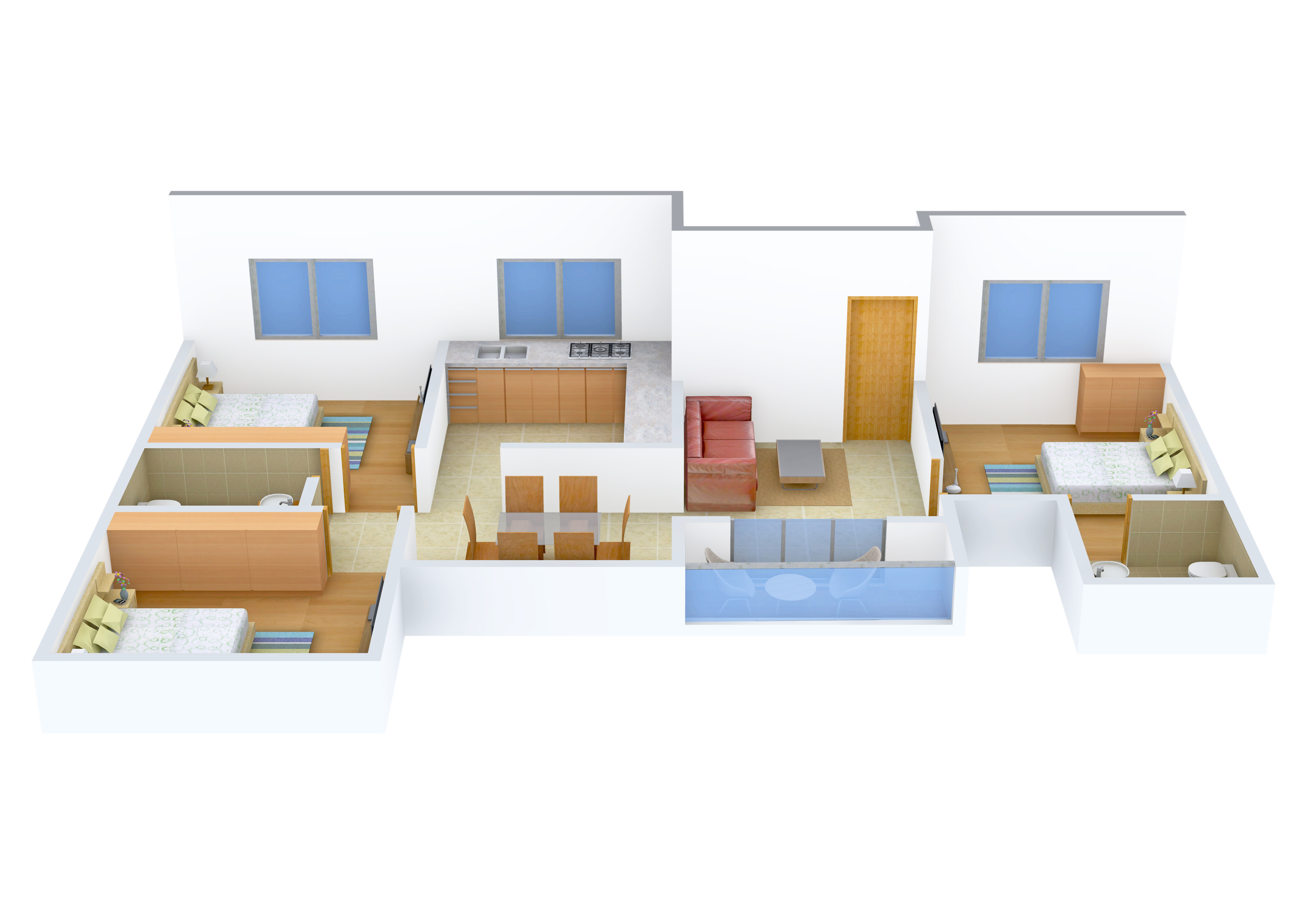 3DFloorPlan of Confident Zaniah