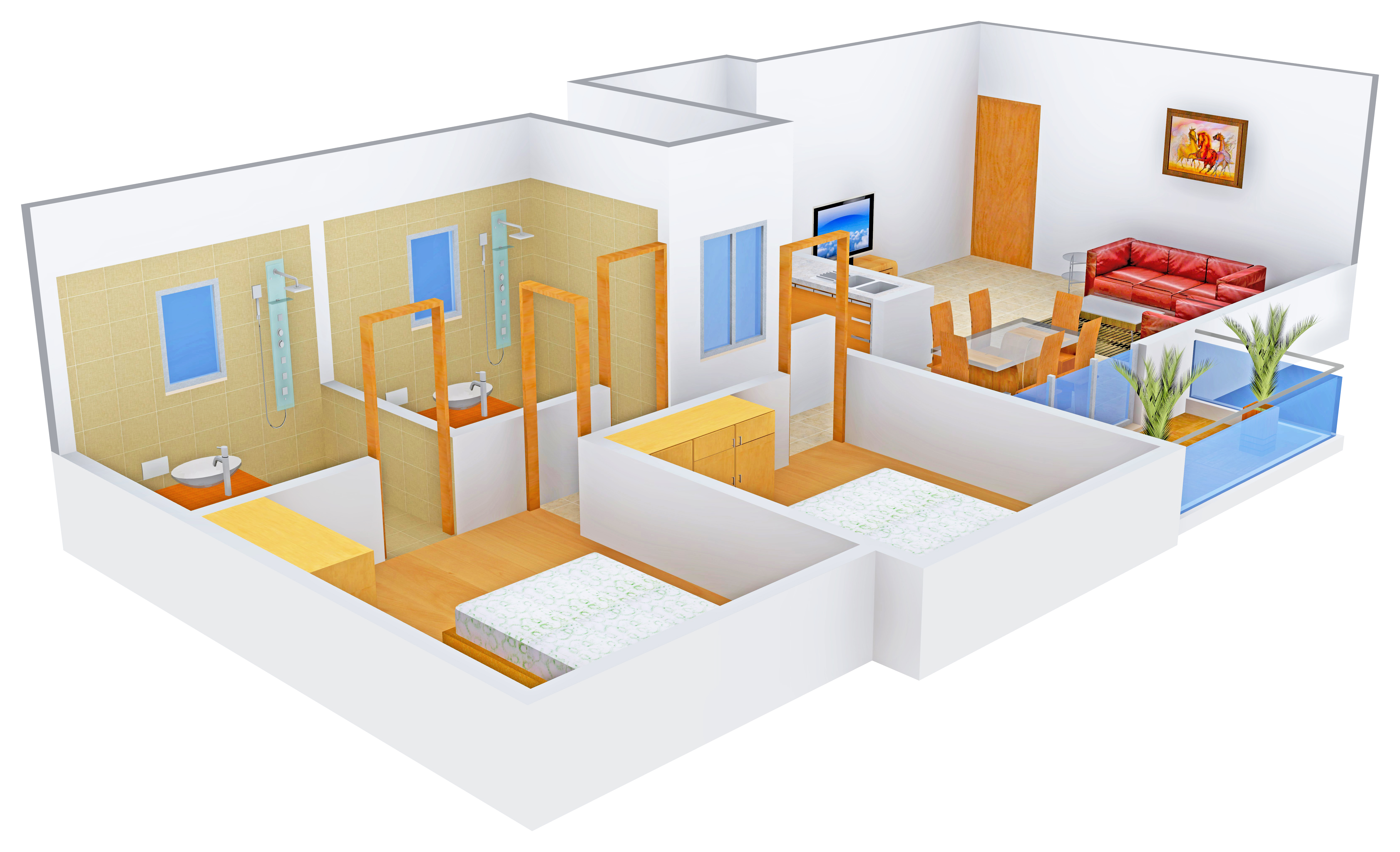 3DFloorPlan of Revanta Royal Residency