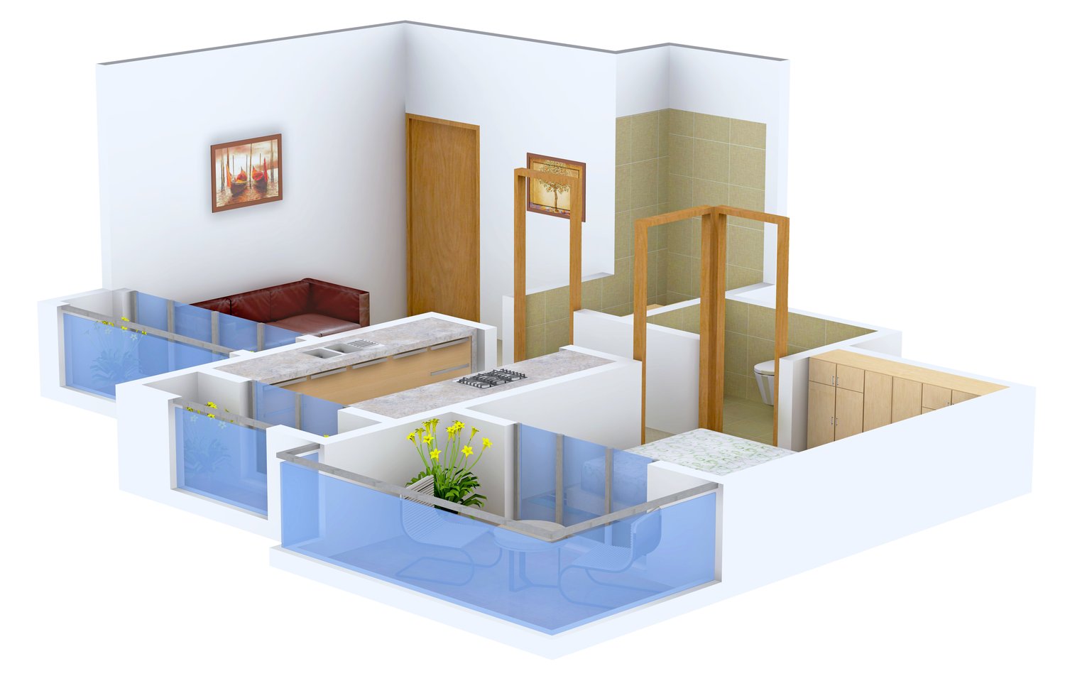 3DFloorPlan of Virat Meadows