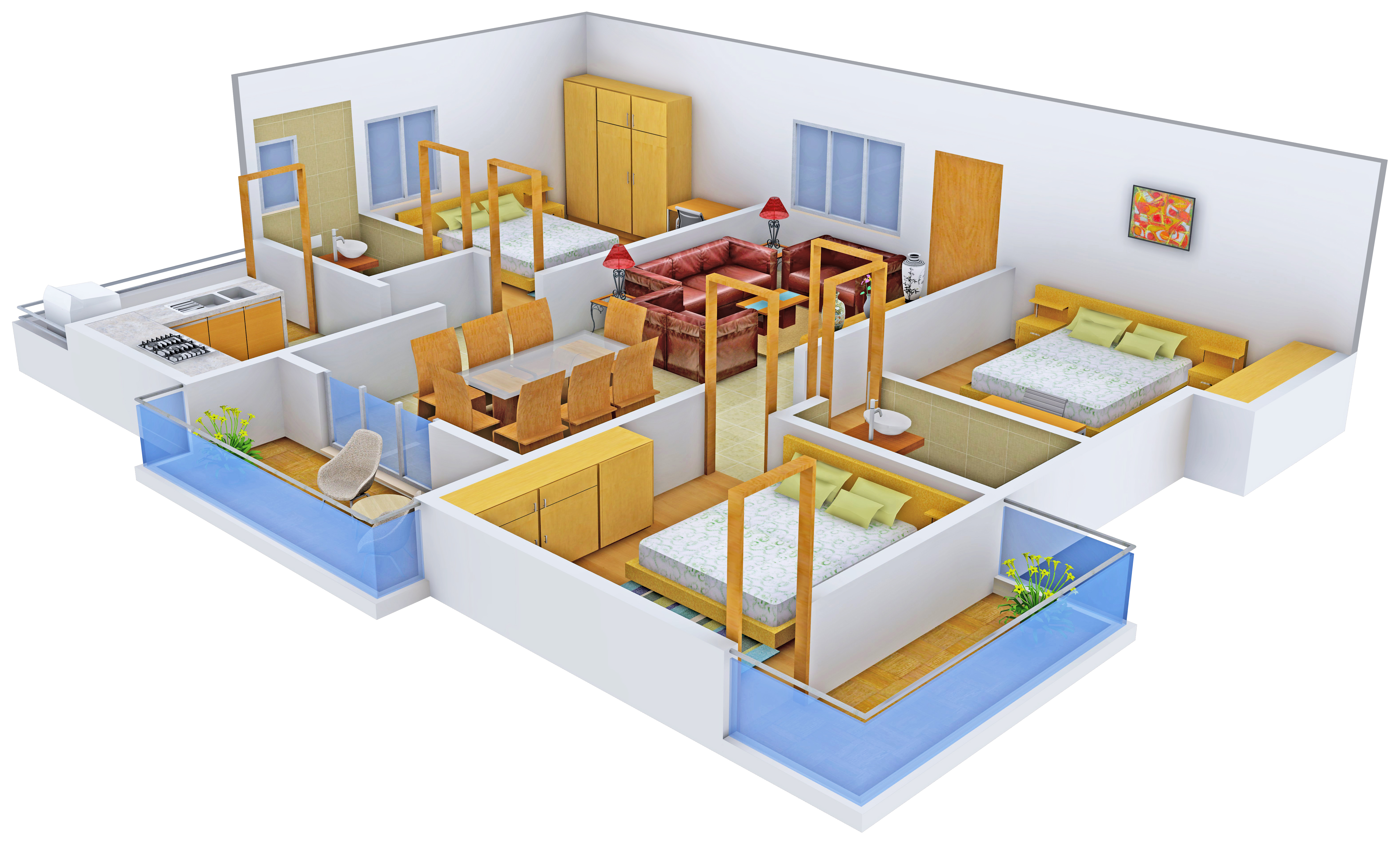 3DFloorPlan of SLV Sannidhi Classic
