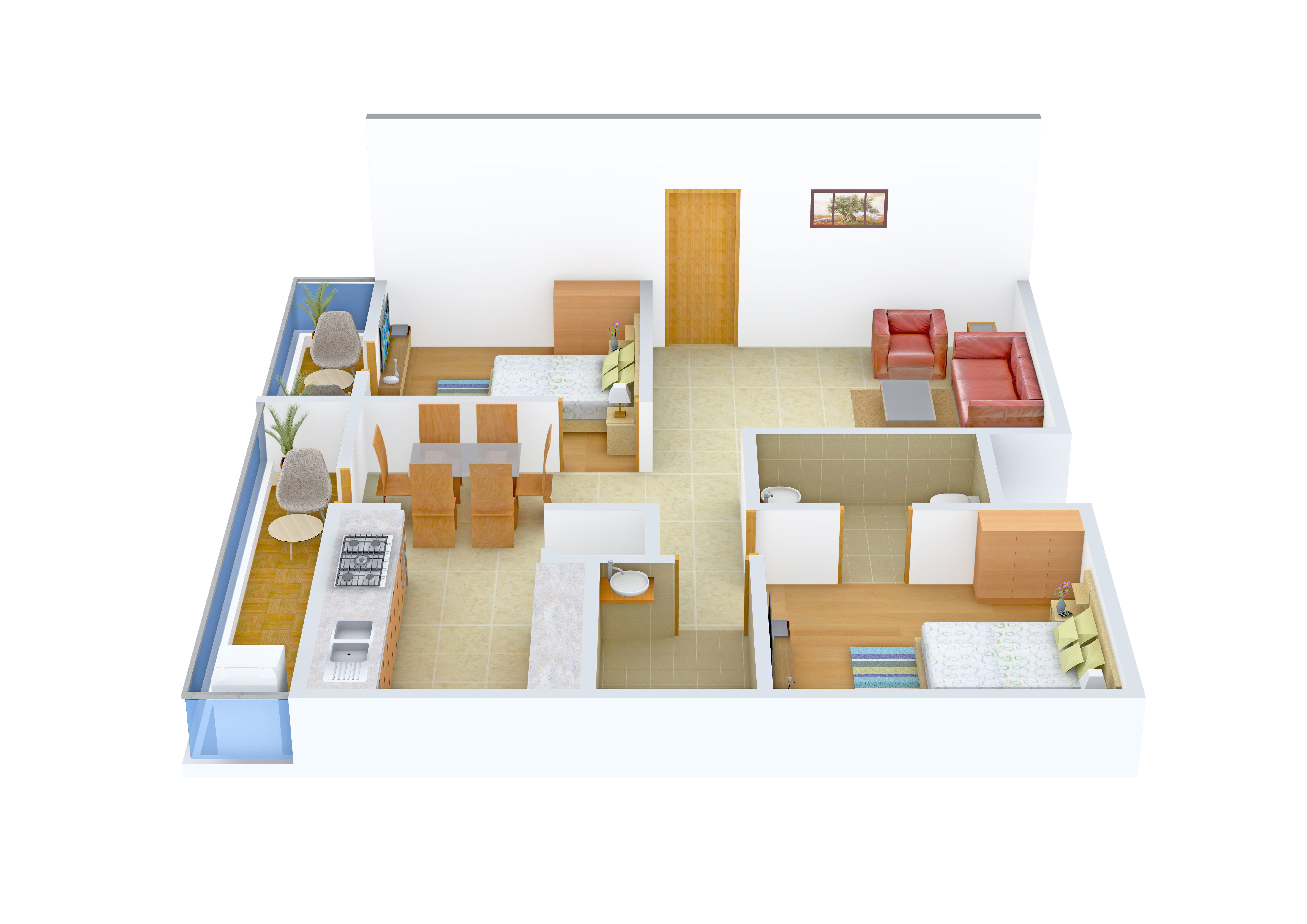 3DFloorPlan of Lakvin Valley Residency