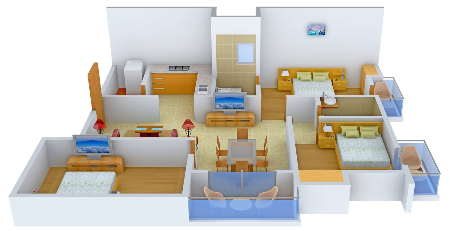 3DFloorPlan of Aswin Crystal