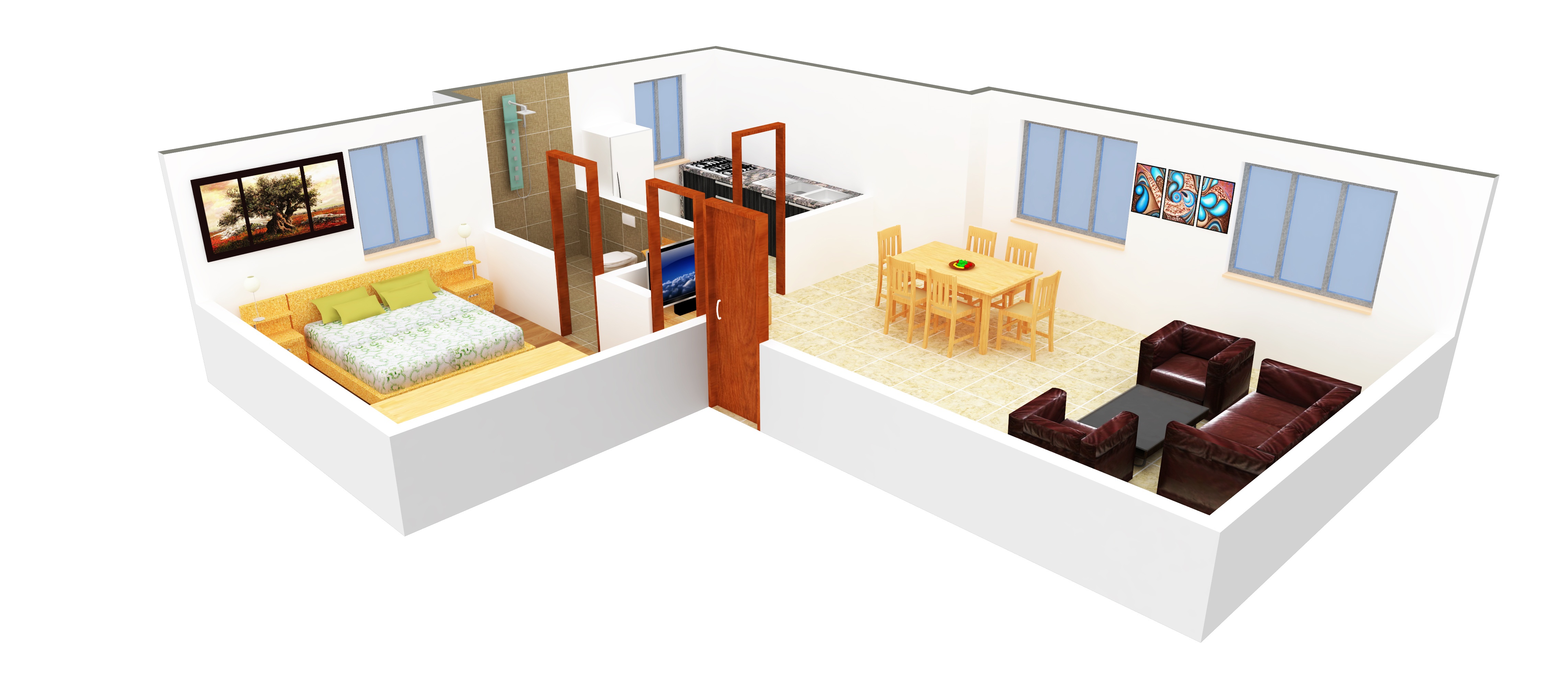 3DFloorPlan of Sunpark Shreyas