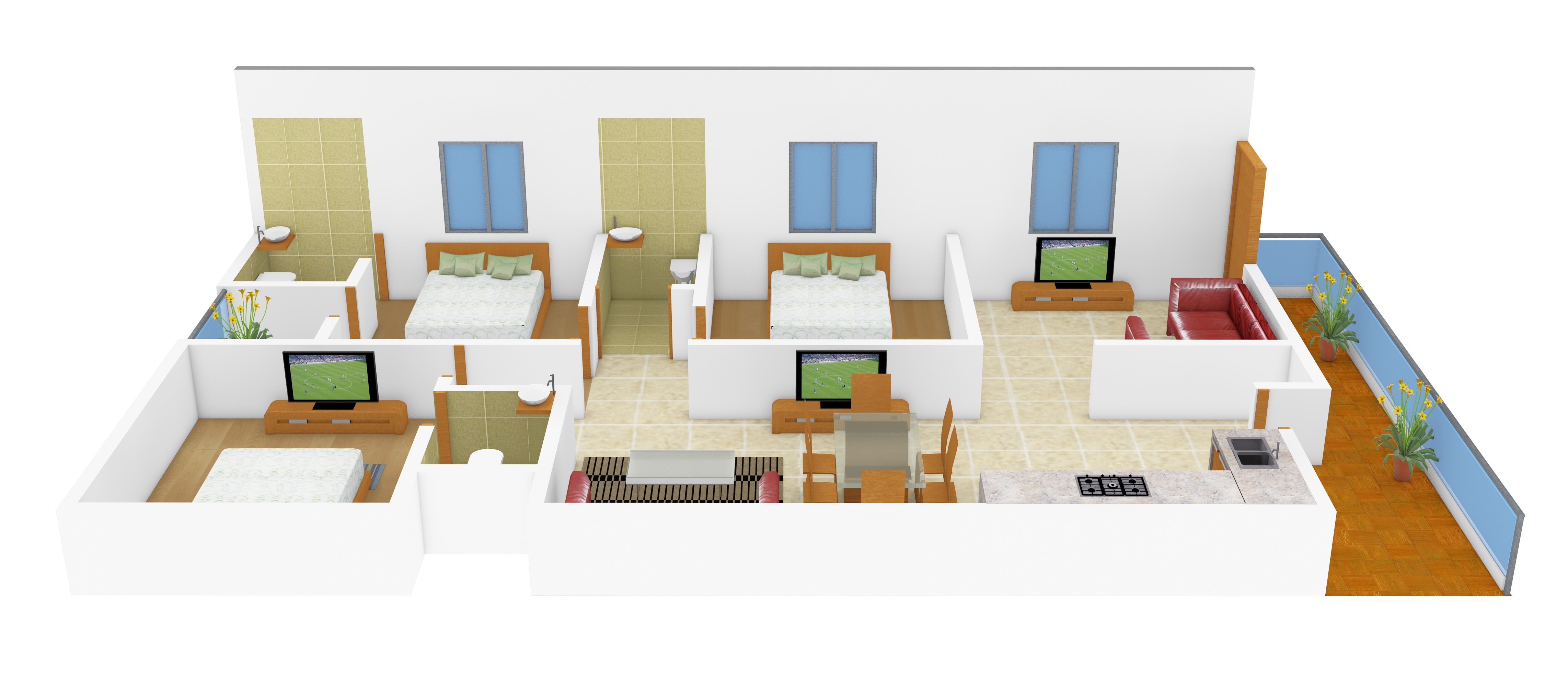 3DFloorPlan of Vishista Vaibhavam