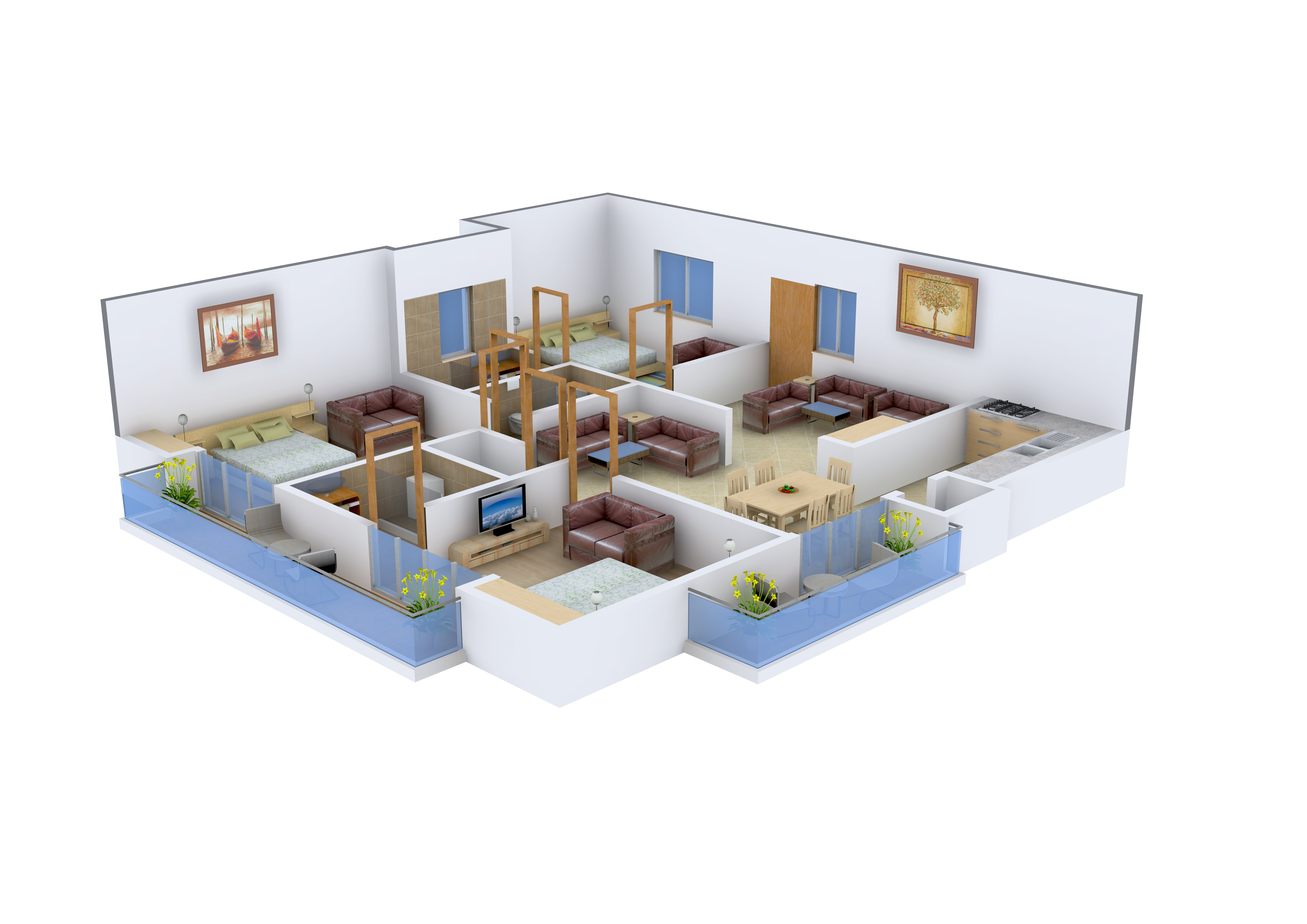 3DFloorPlan of Accurate Tulsi Palm