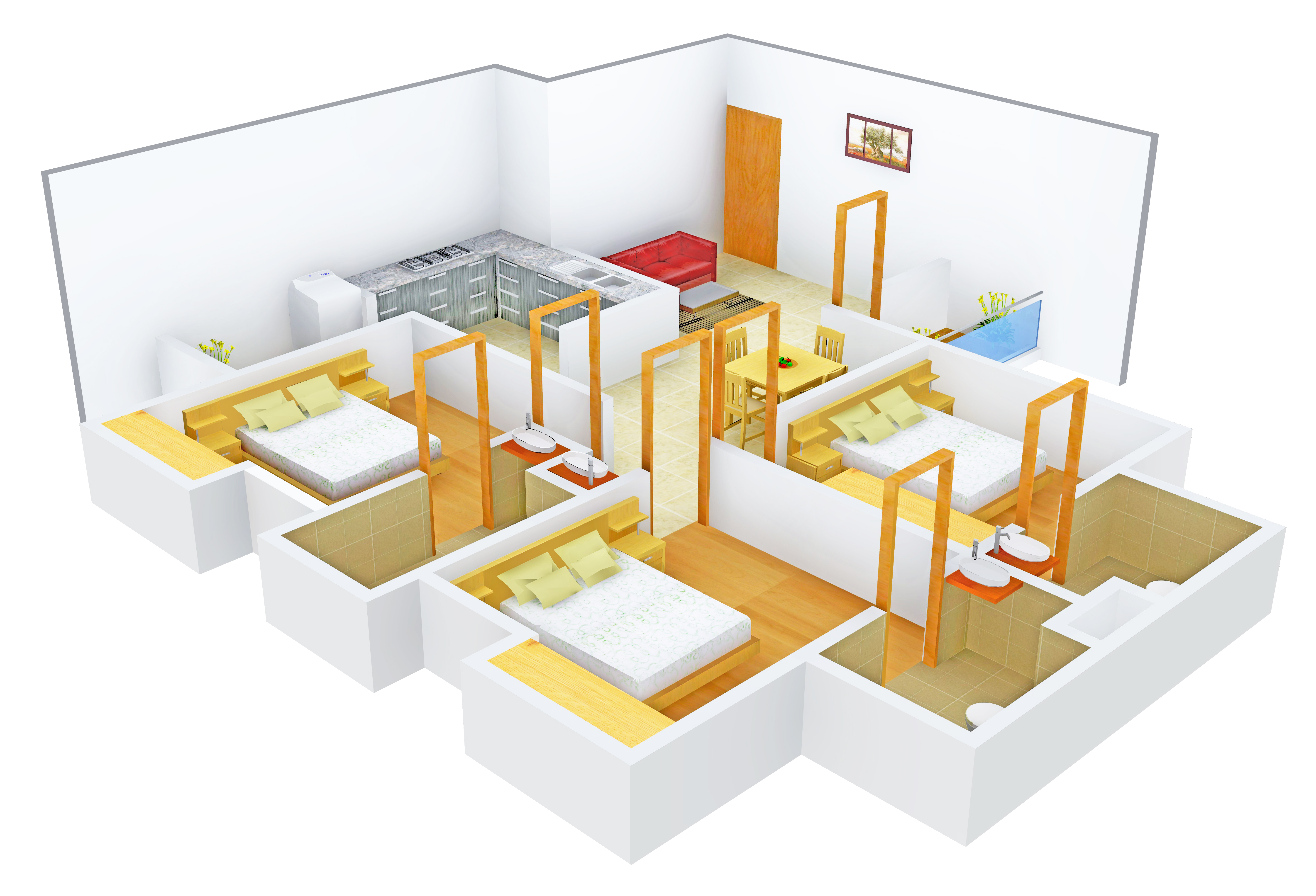 3DFloorPlan of Desai Desai DD Golden Gate