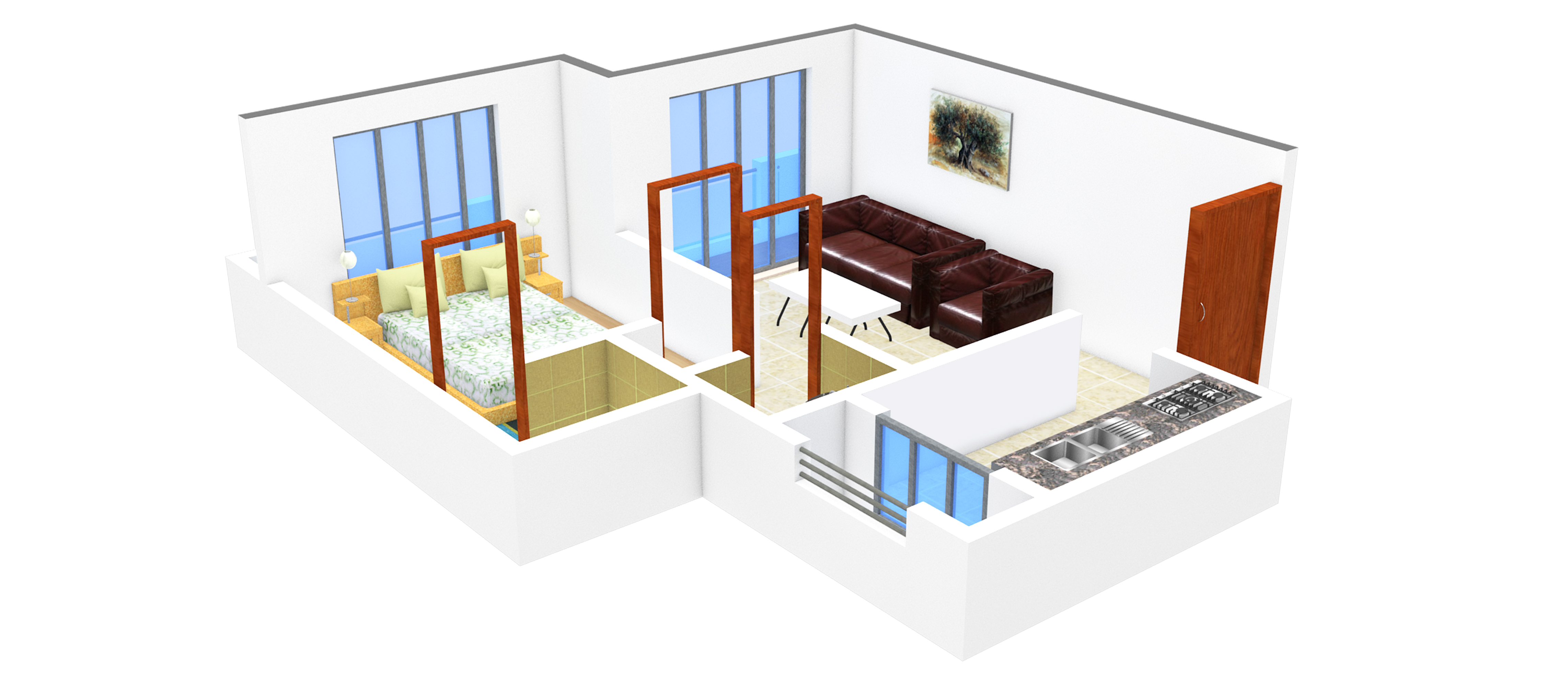 3DFloorPlan of Tejas Omkar