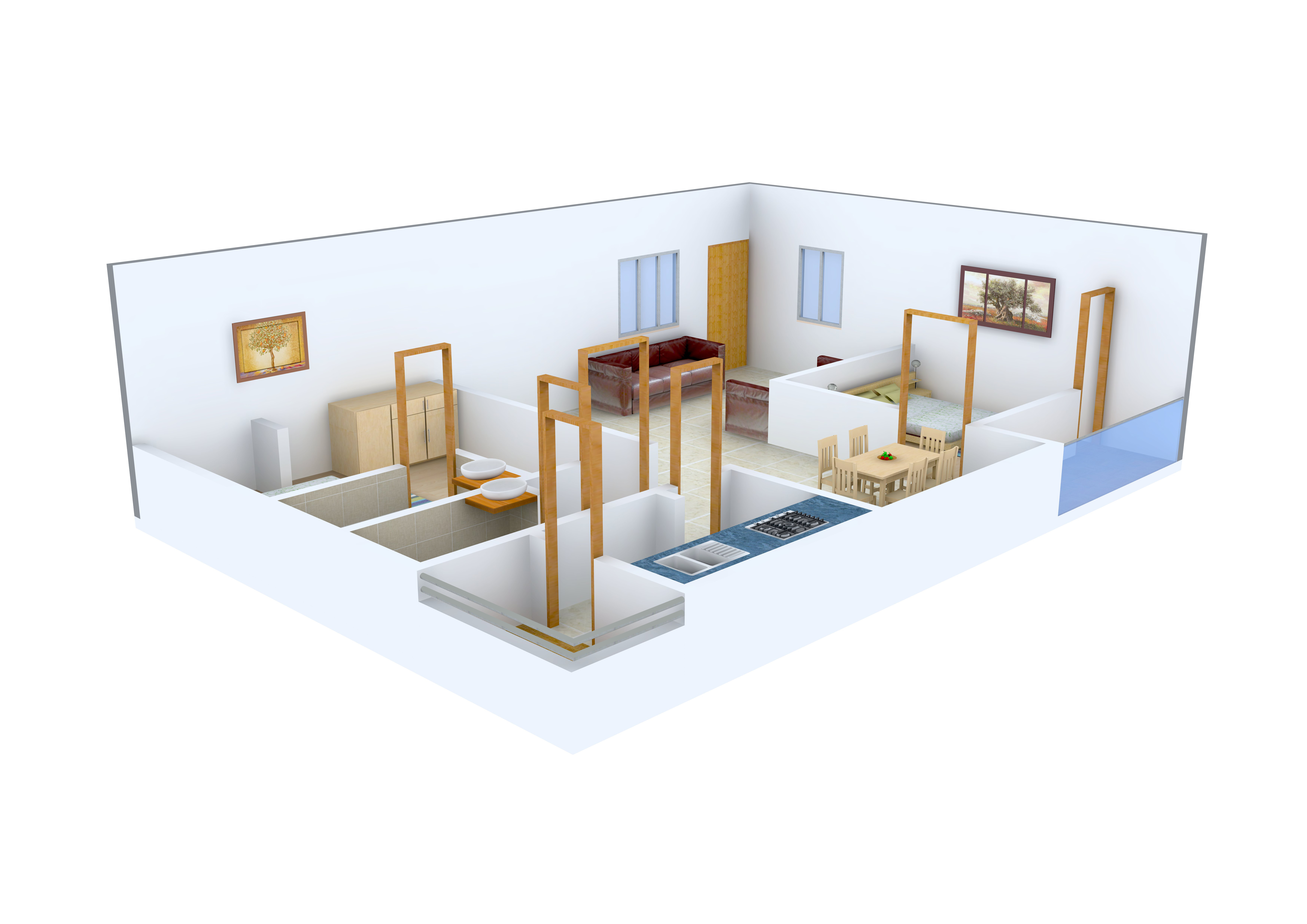 3DFloorPlan of Surya Constructions Saket Pride