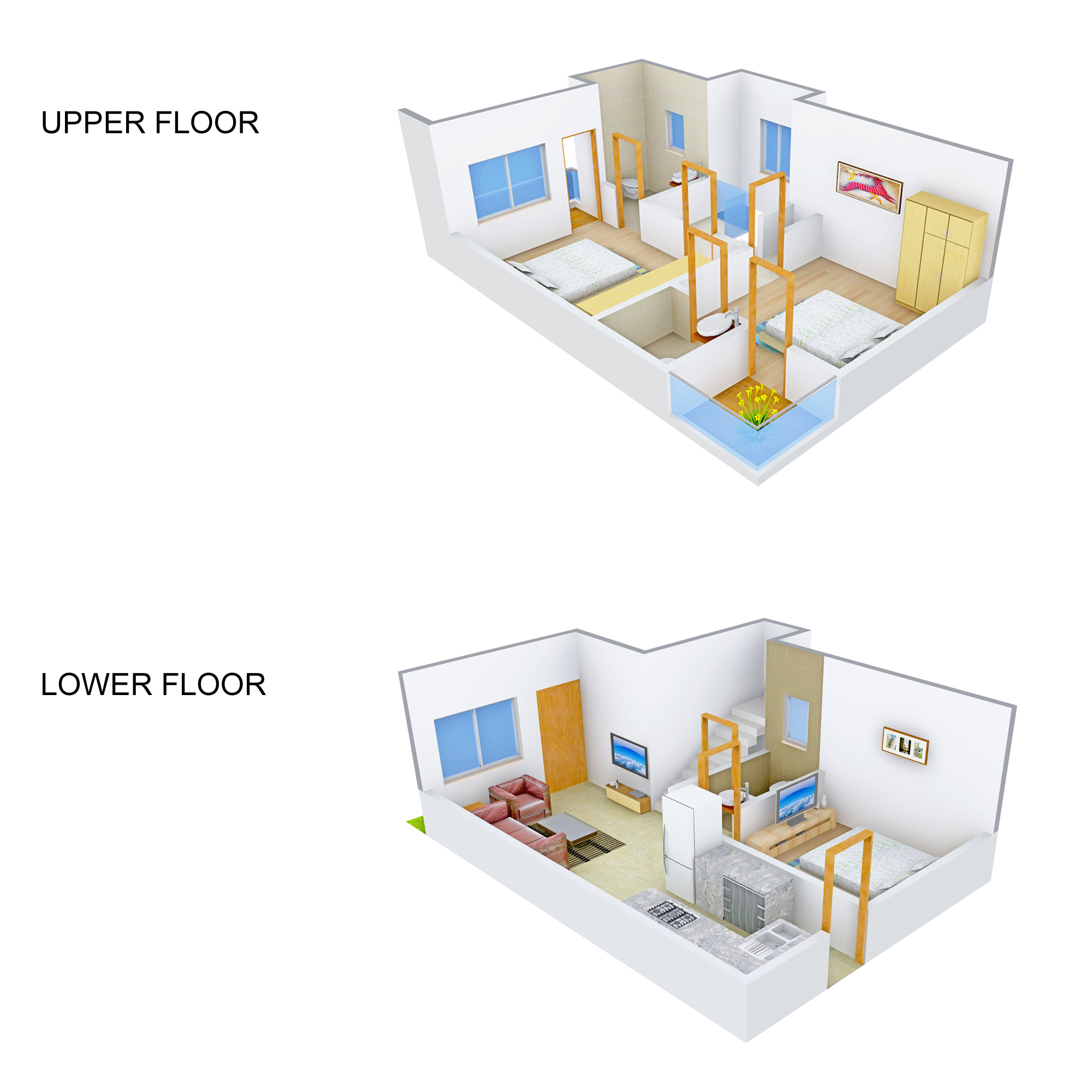 3DFloorPlan of Akshar Paradise Apartments