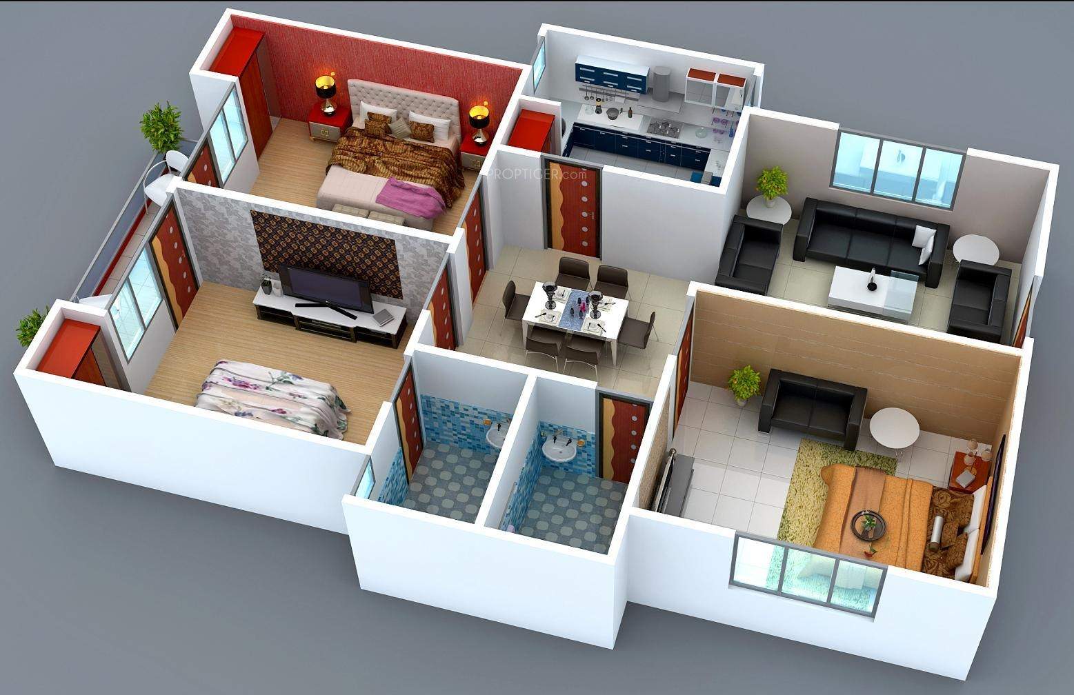 3DFloorPlan of JSR Ashoka City