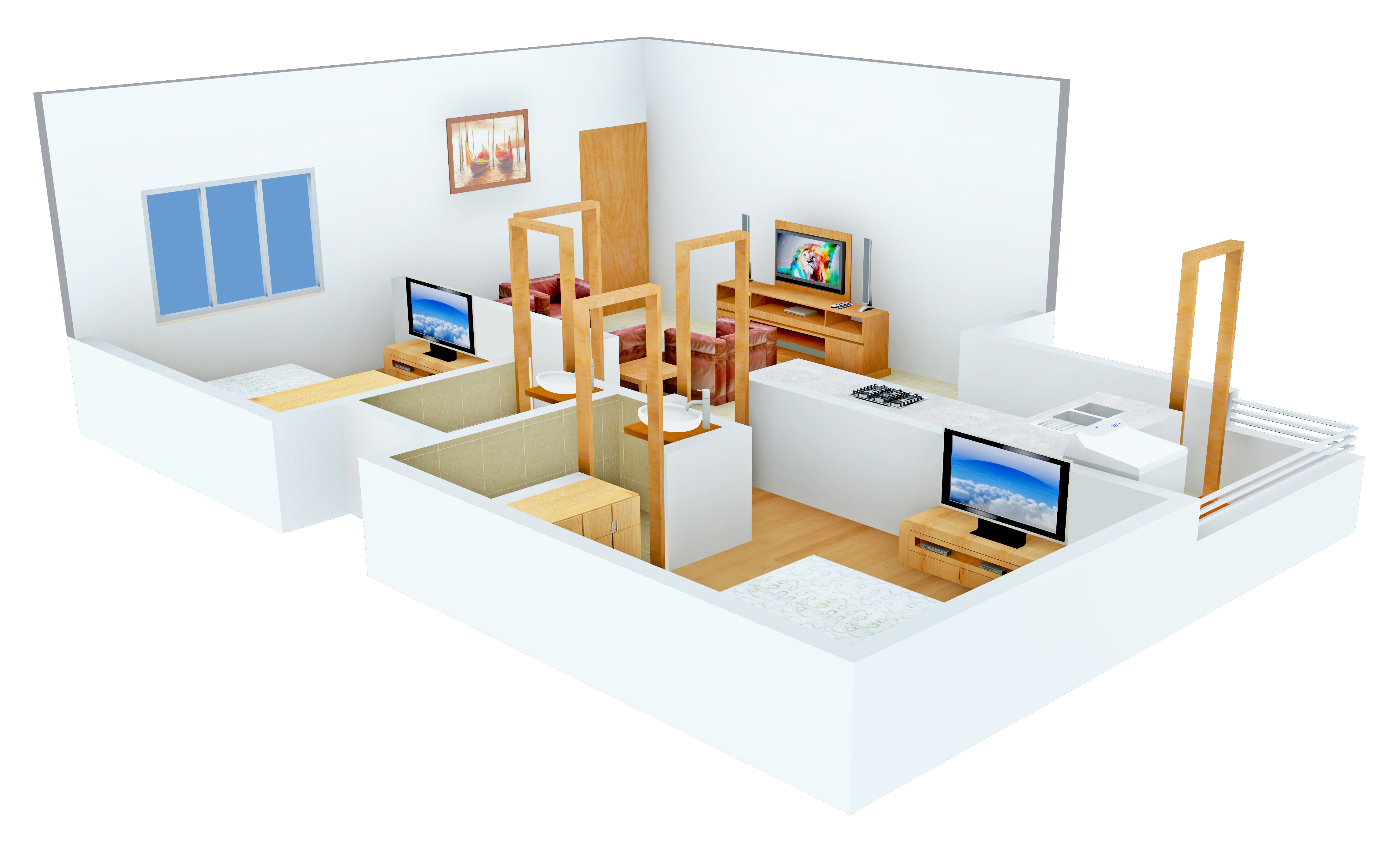 3DFloorPlan of Akshar Enclave