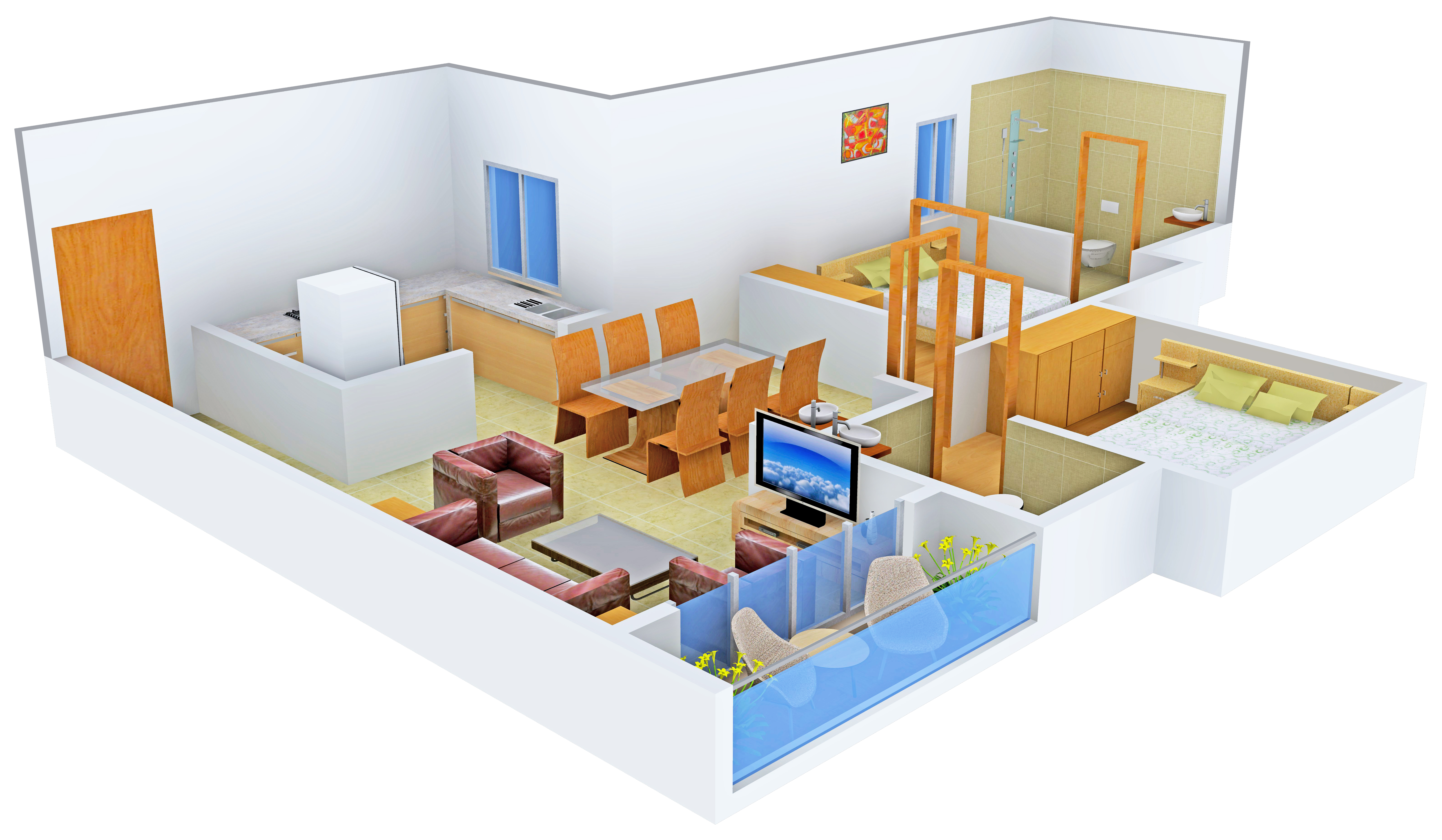 3DFloorPlan of SFS Iris Apartments