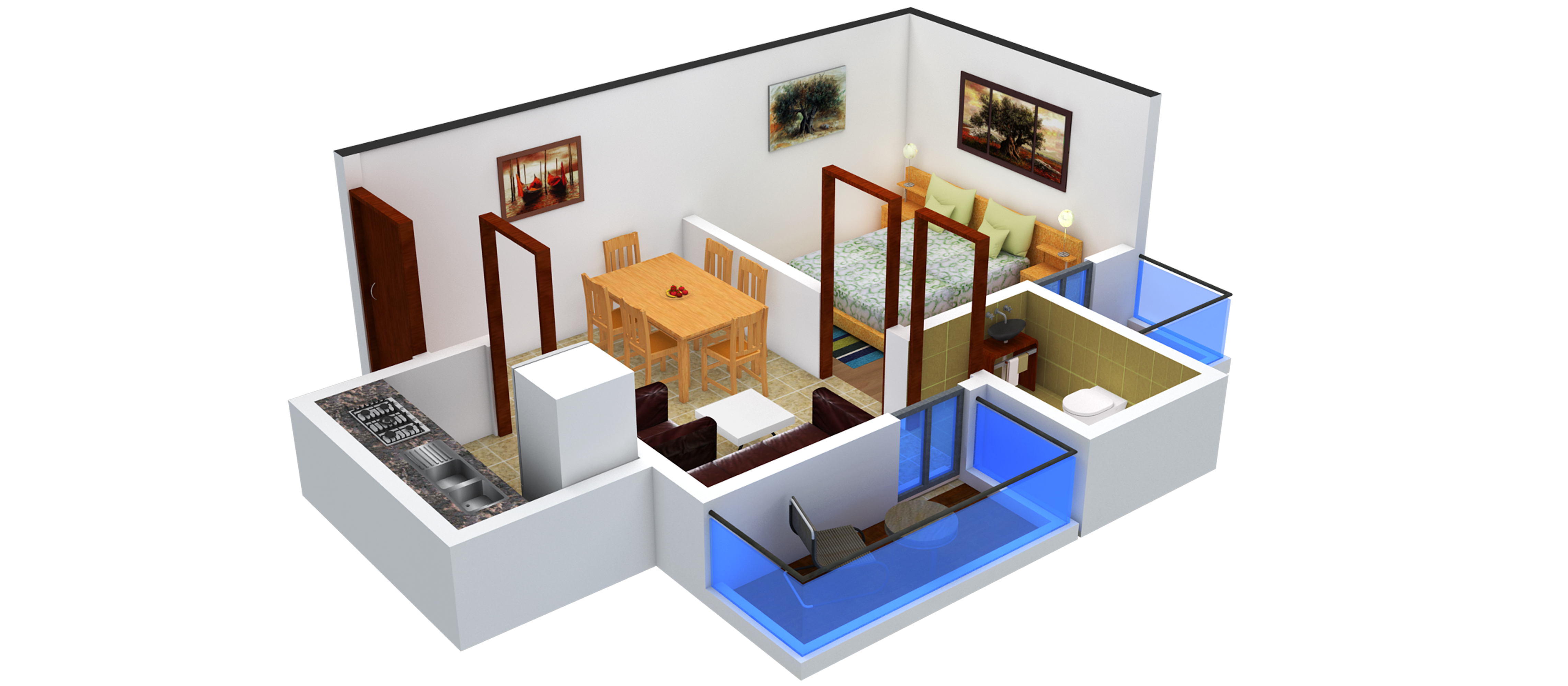 3DFloorPlan of Investment Vedanta Homes