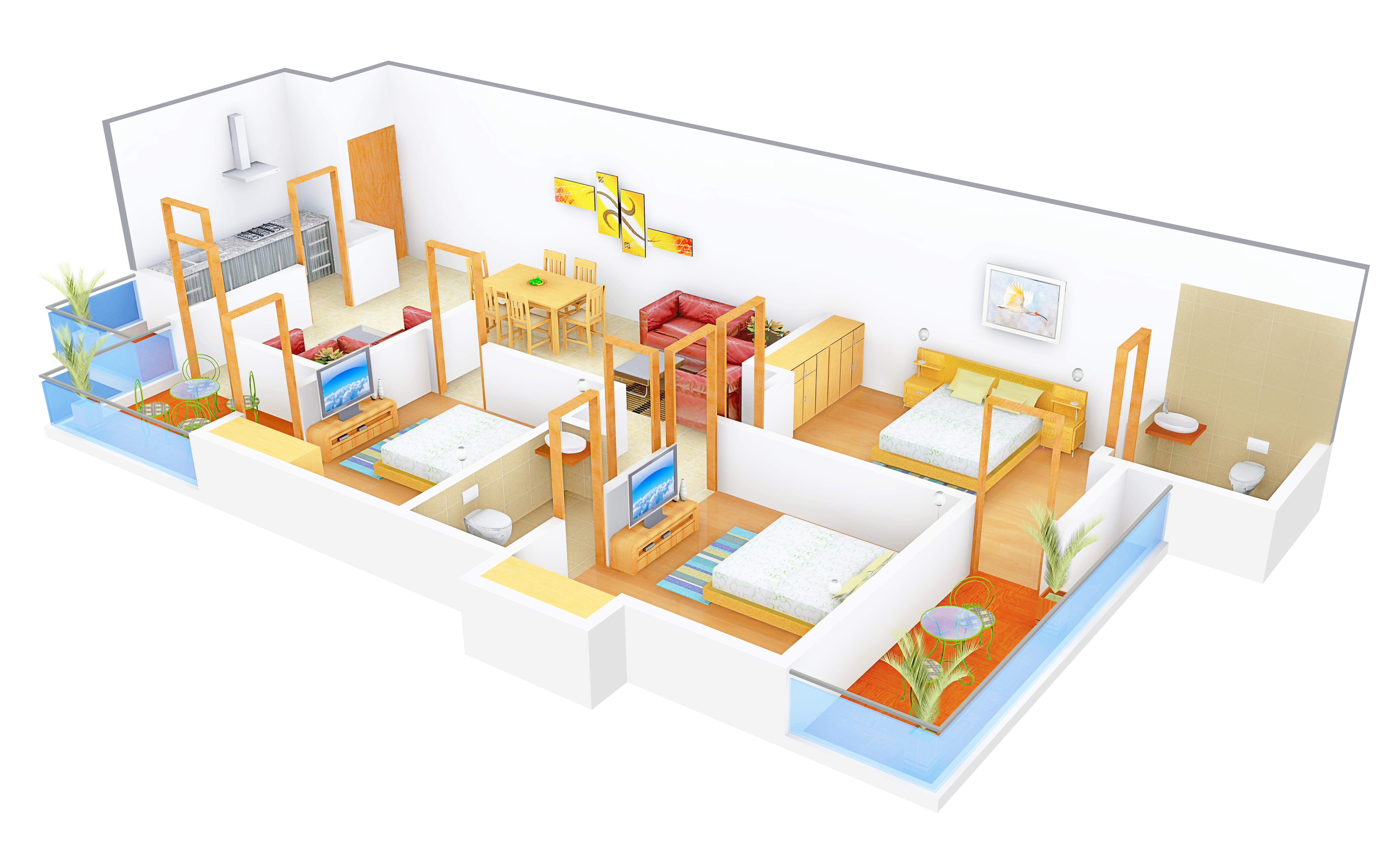 3DFloorPlan of Investment Vedanta Homes