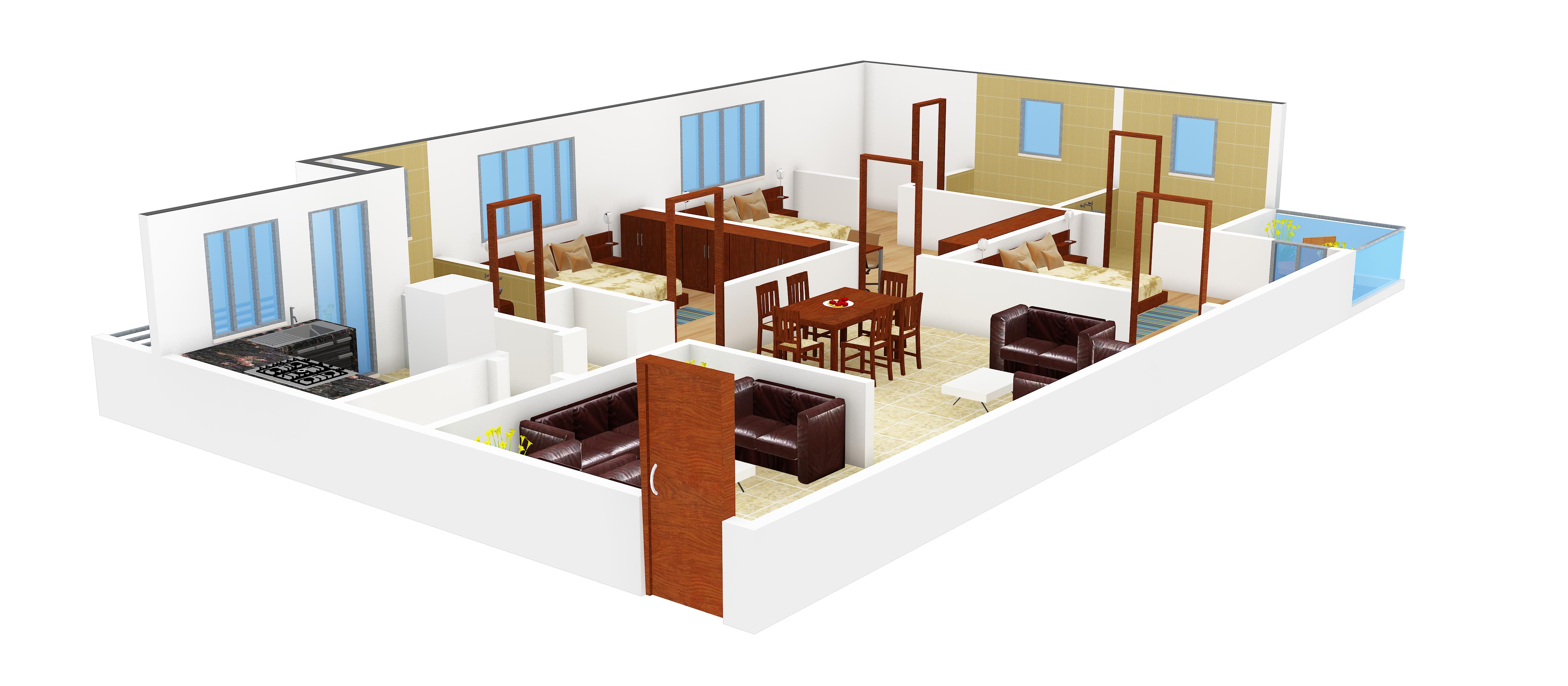 3DFloorPlan of Reputed Zoa