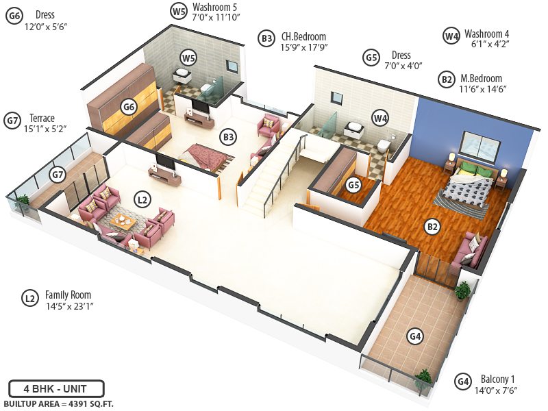 3DFloorPlan of NCC Urban Green Province Phase 1