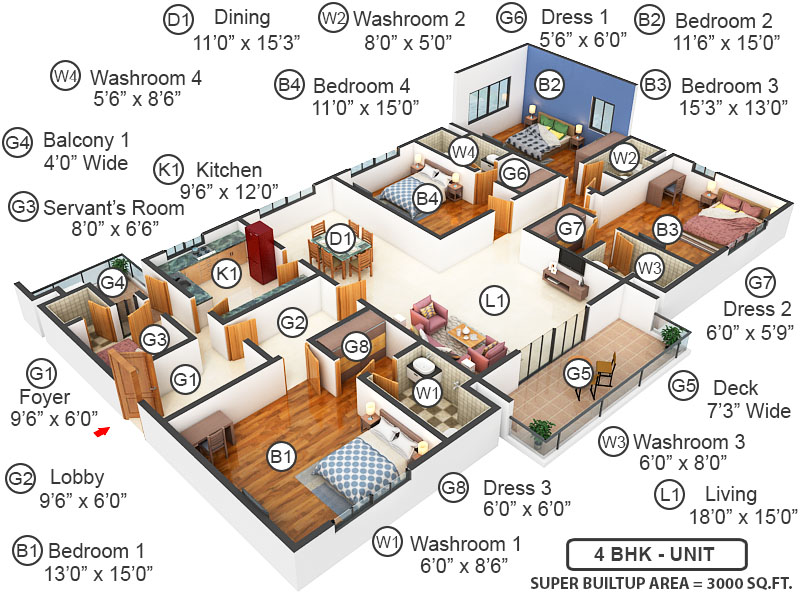 3DFloorPlan of Fortune Estate