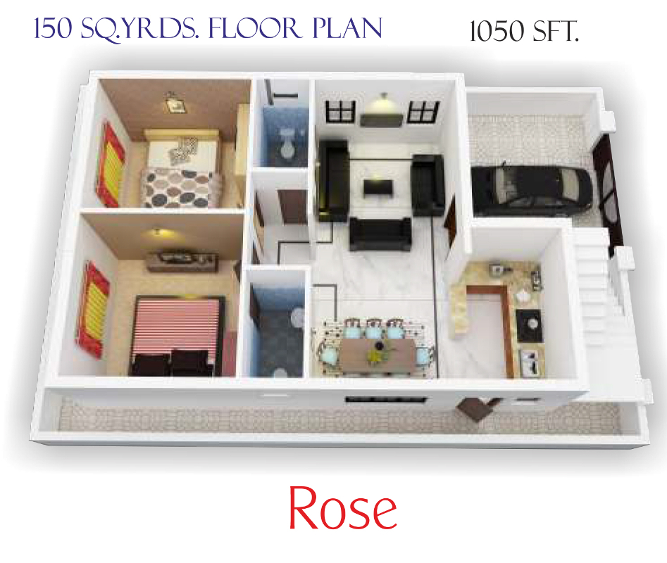 3DFloorPlan of Pride Hills Villas