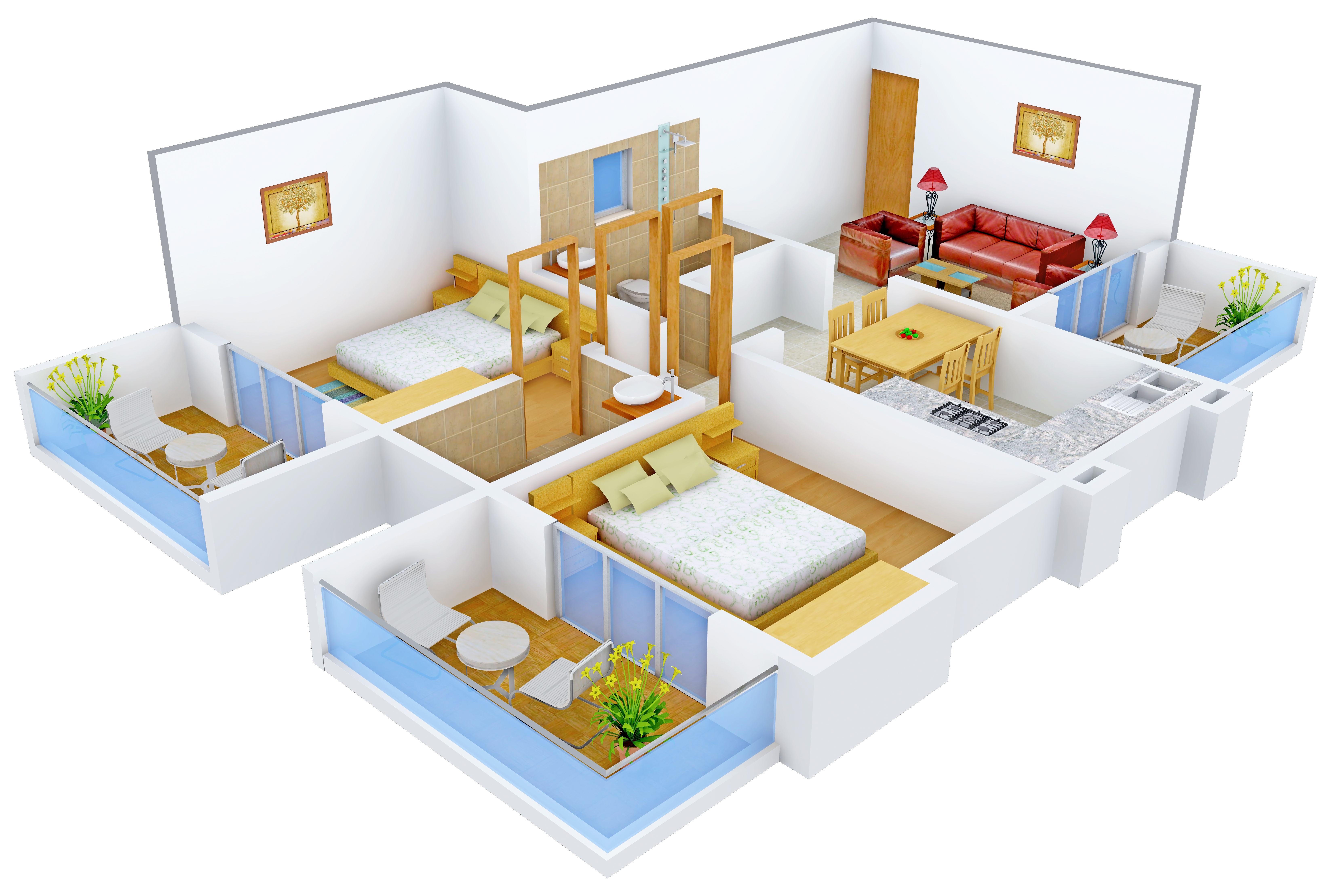3DFloorPlan of Sonigara Zennia