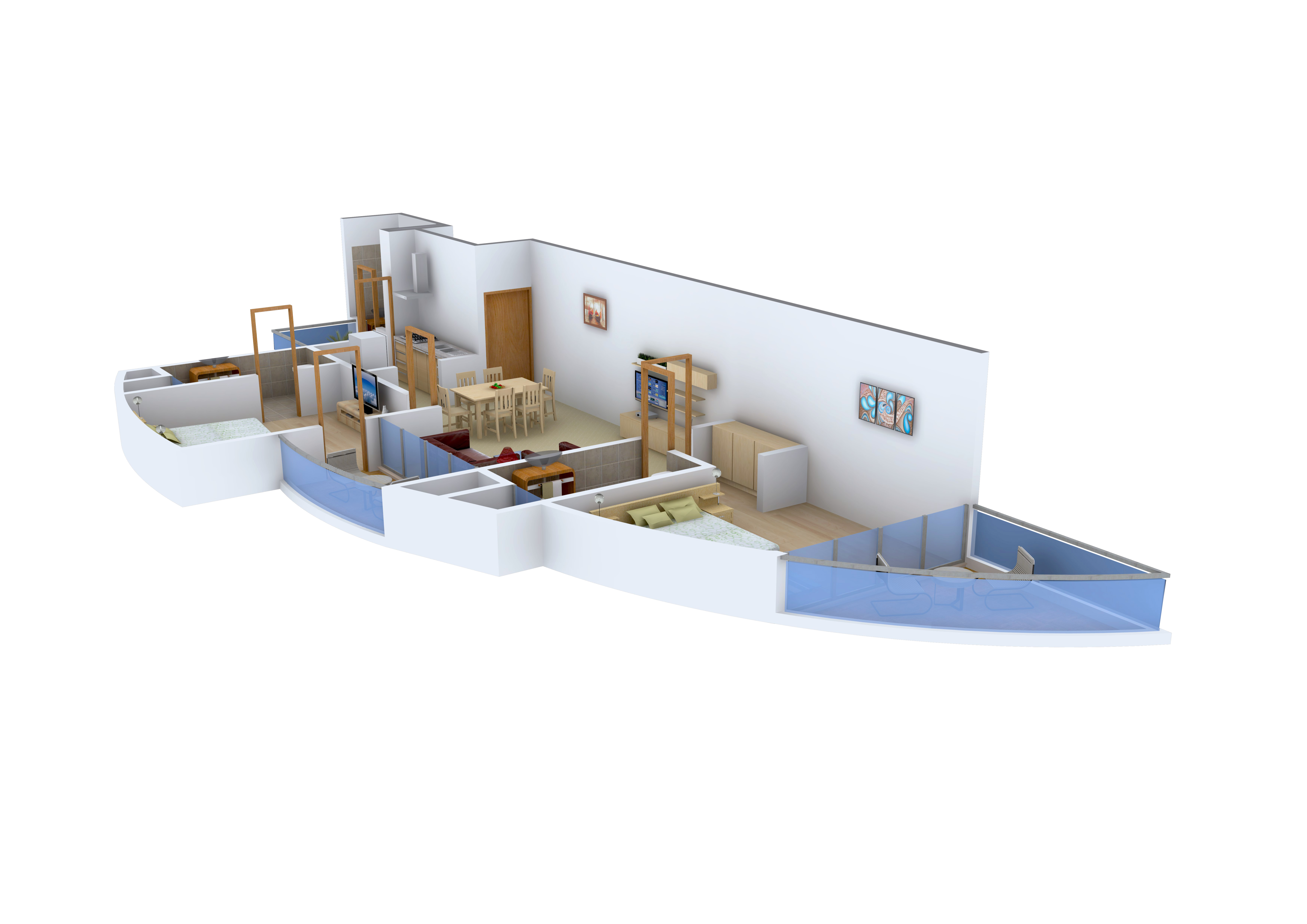 3DFloorPlan of Jaypee Tiara Tower