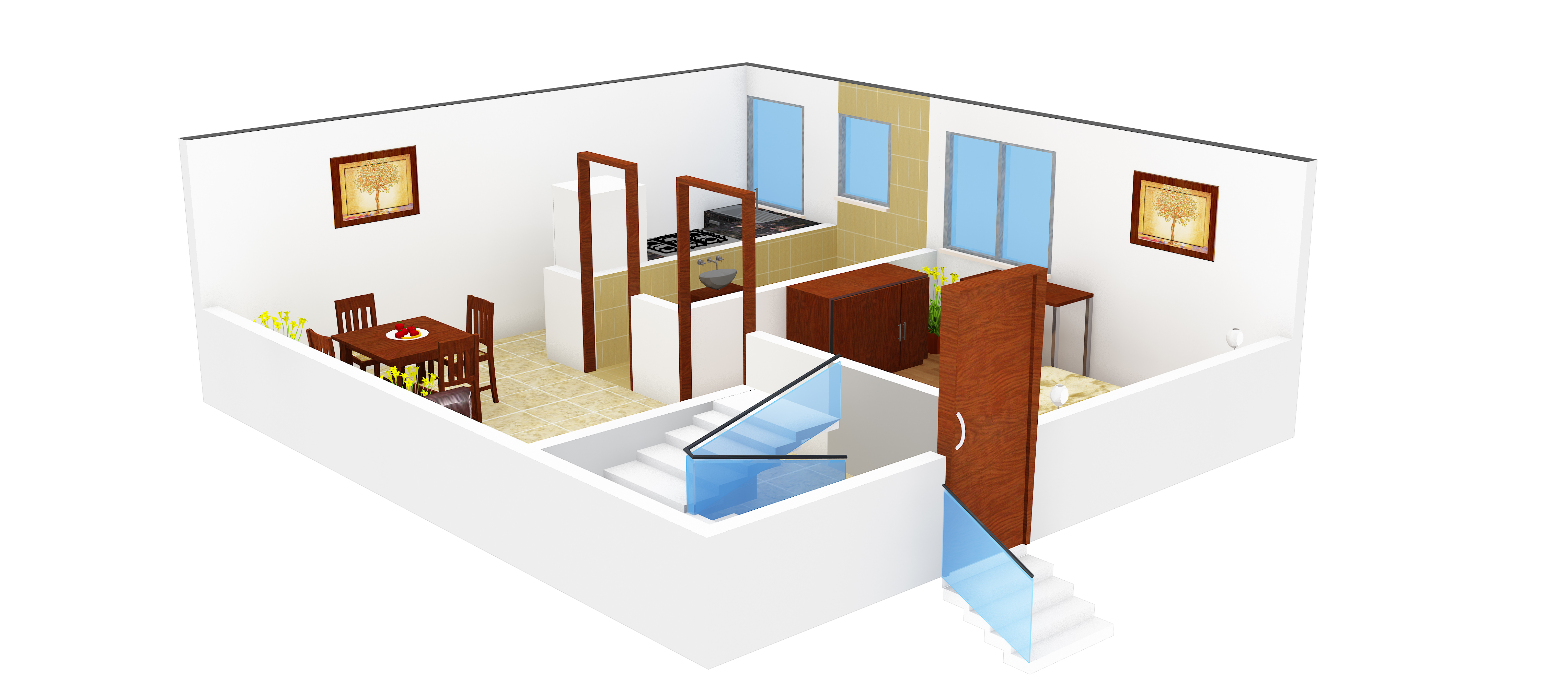 3DFloorPlan of MyDearCity Developers Banalata