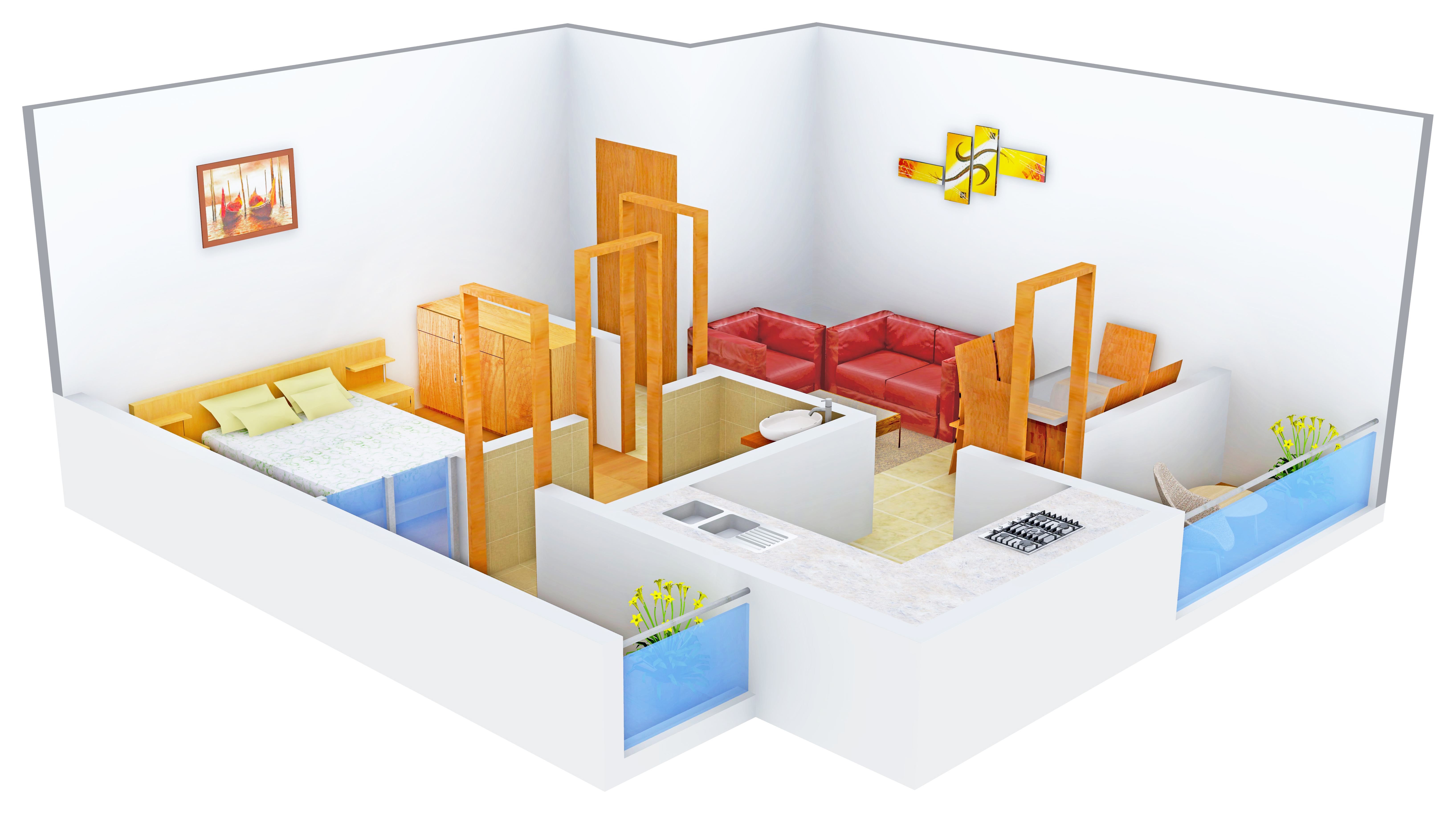 3DFloorPlan of IPG Samyak Residency