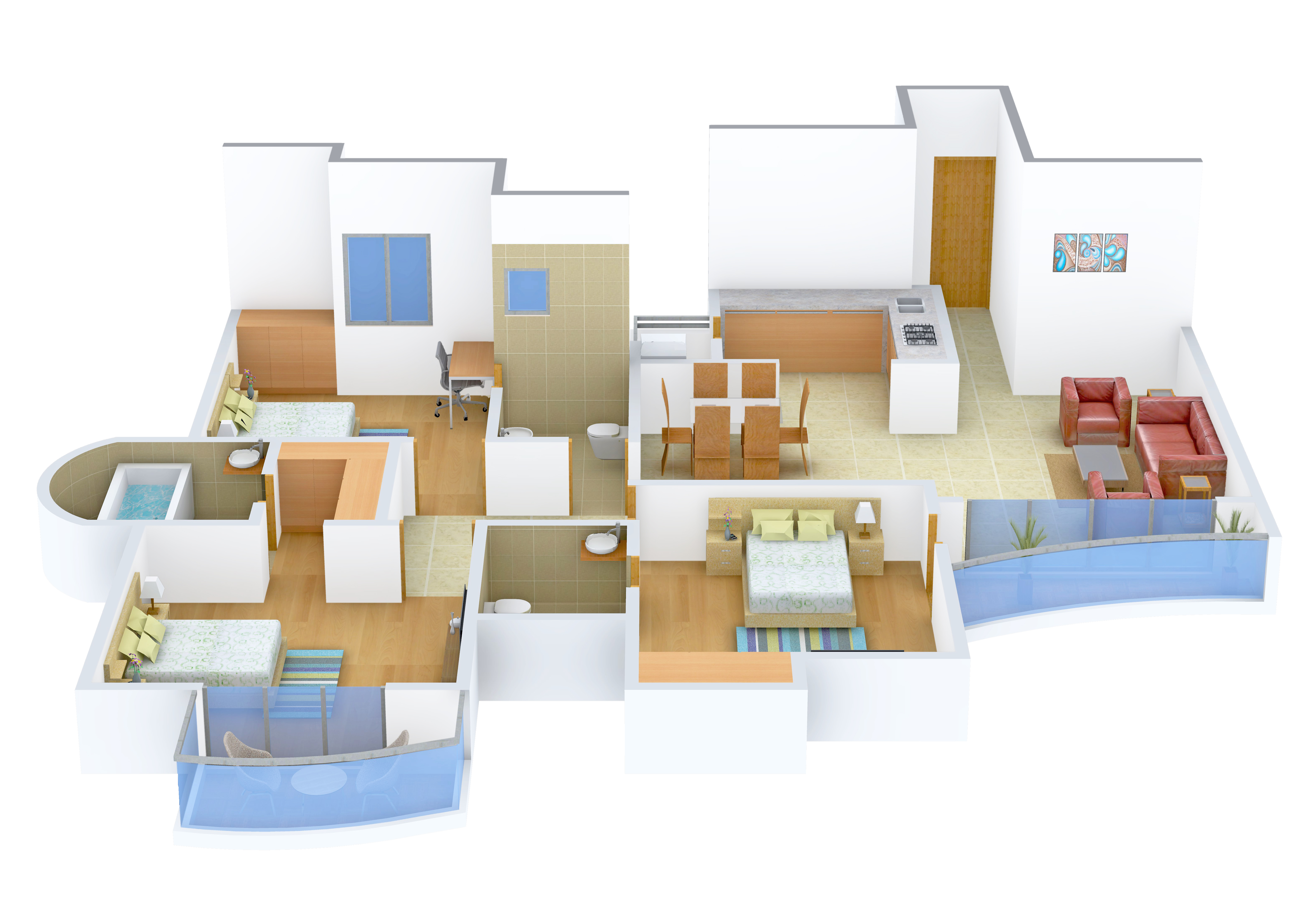 3DFloorPlan of Parsvnath Planet