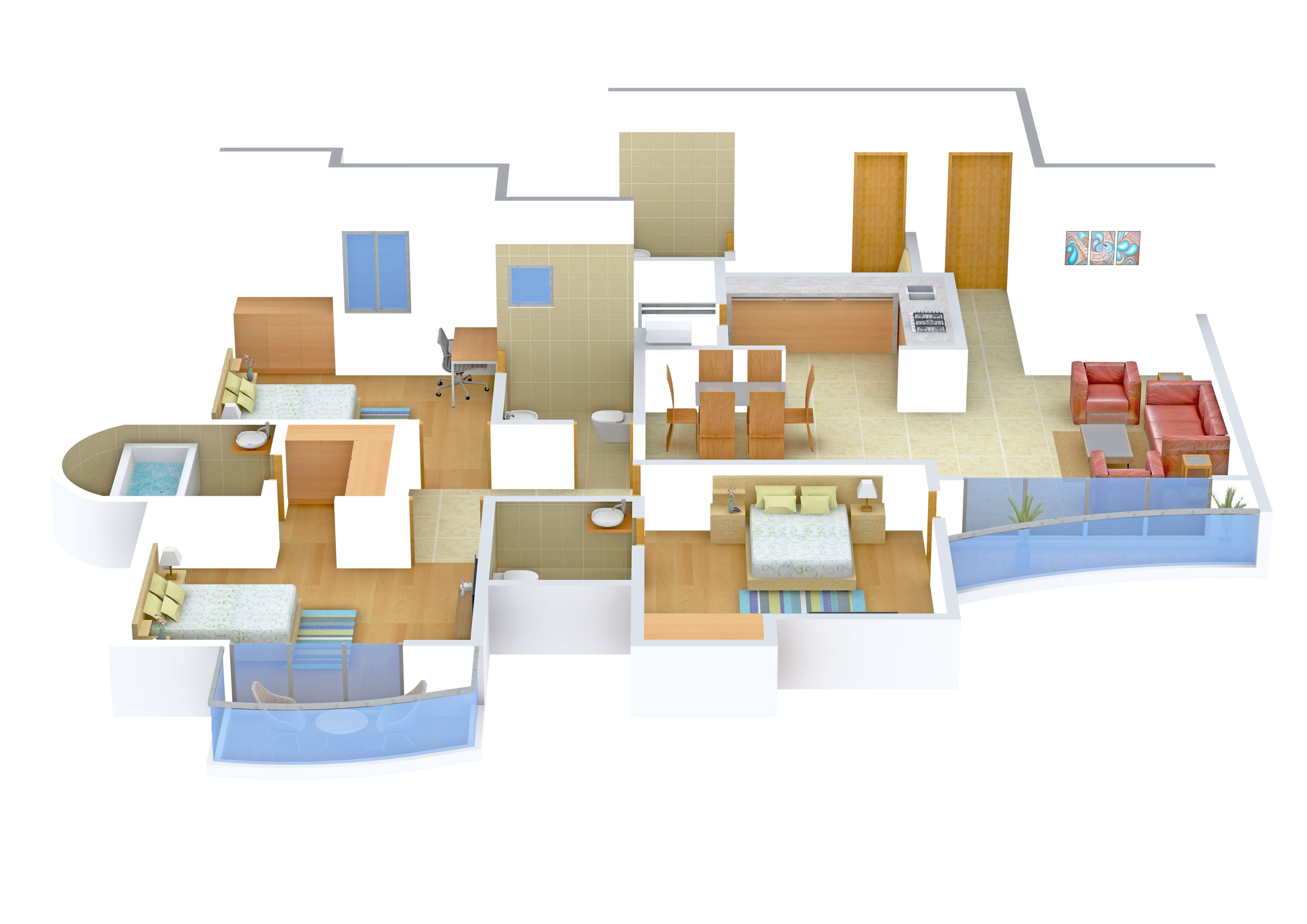 3DFloorPlan of Parsvnath Planet
