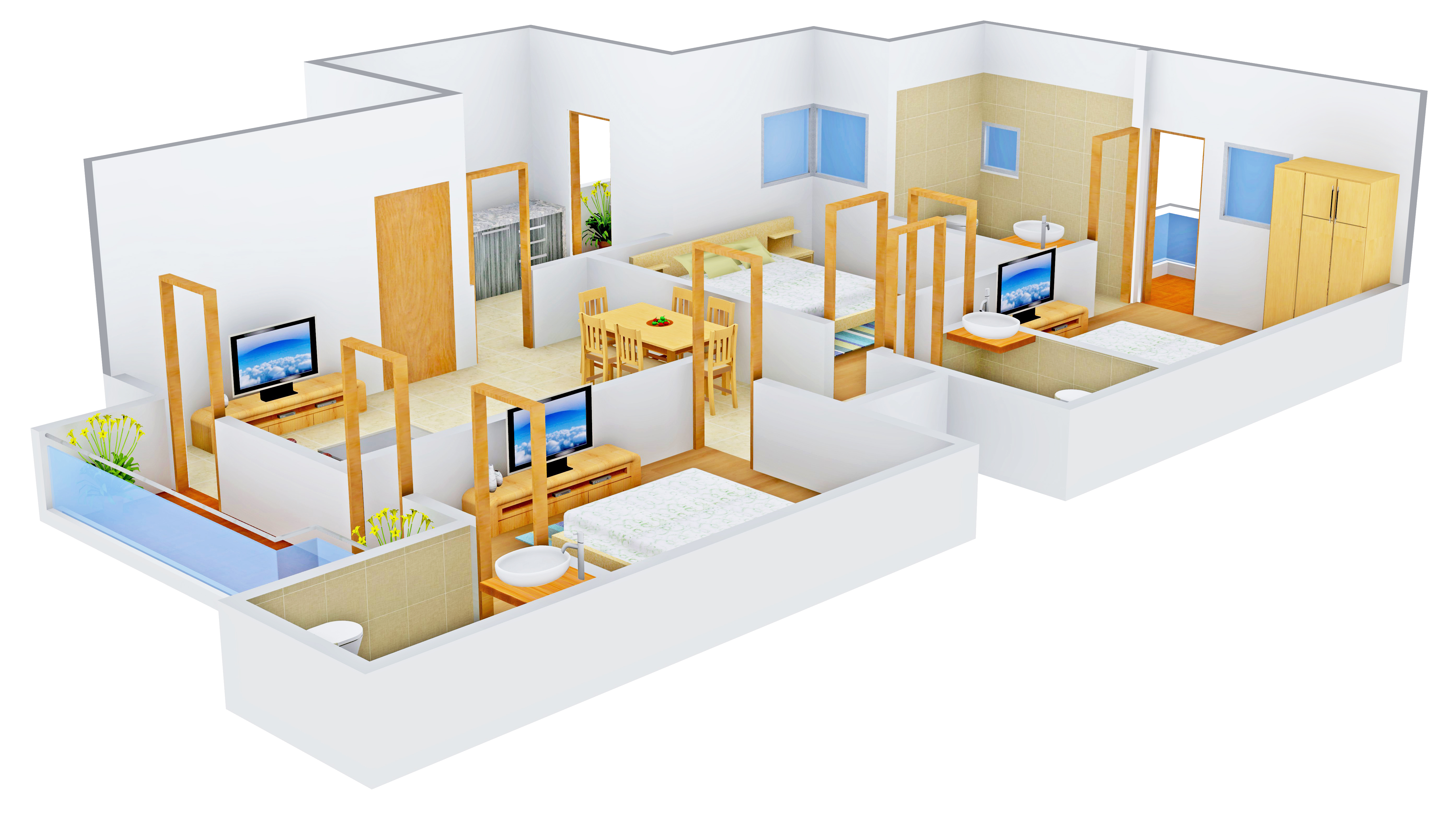 3DFloorPlan of Vipul Floors