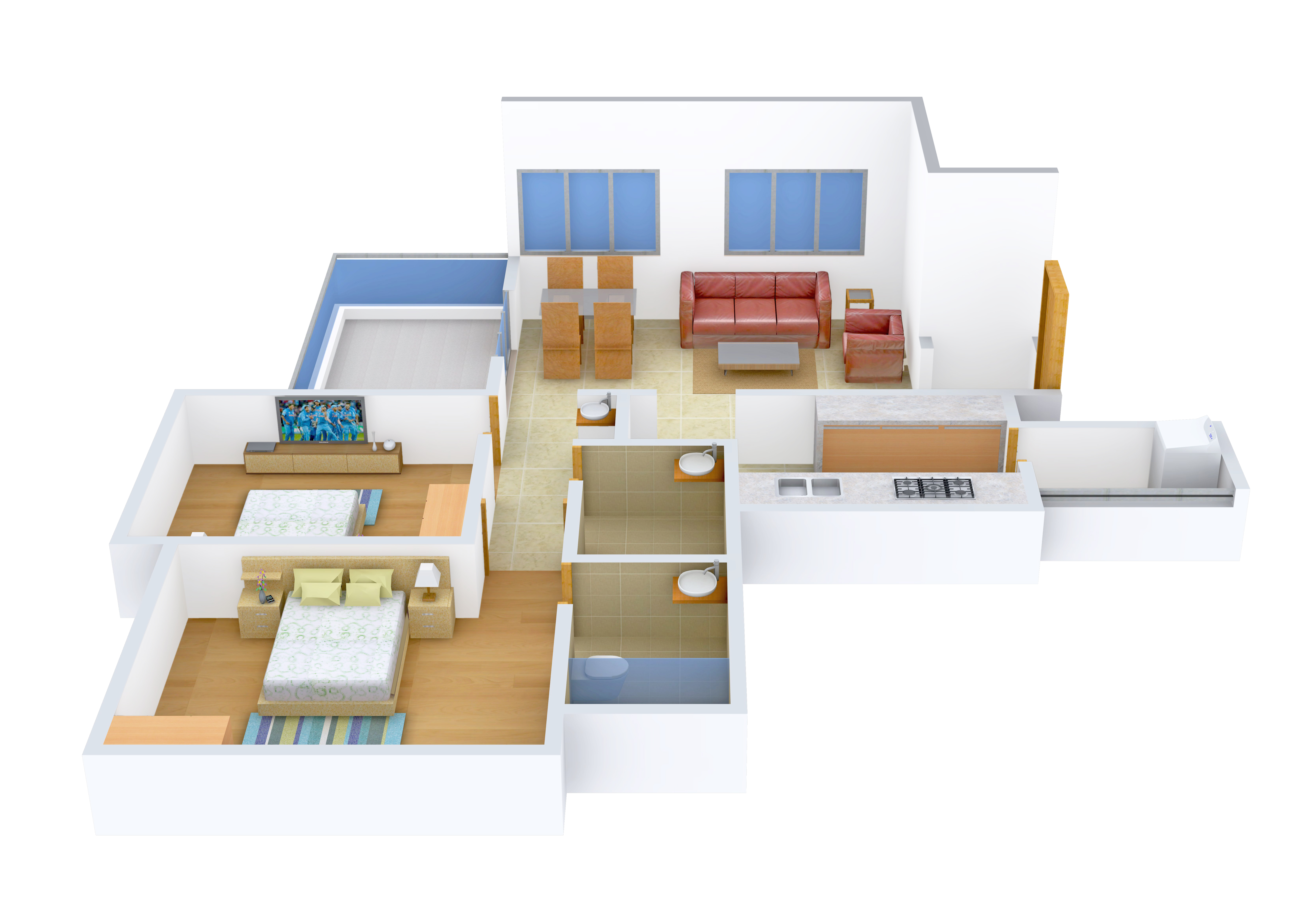 3DFloorPlan of Sukhwani Panorama