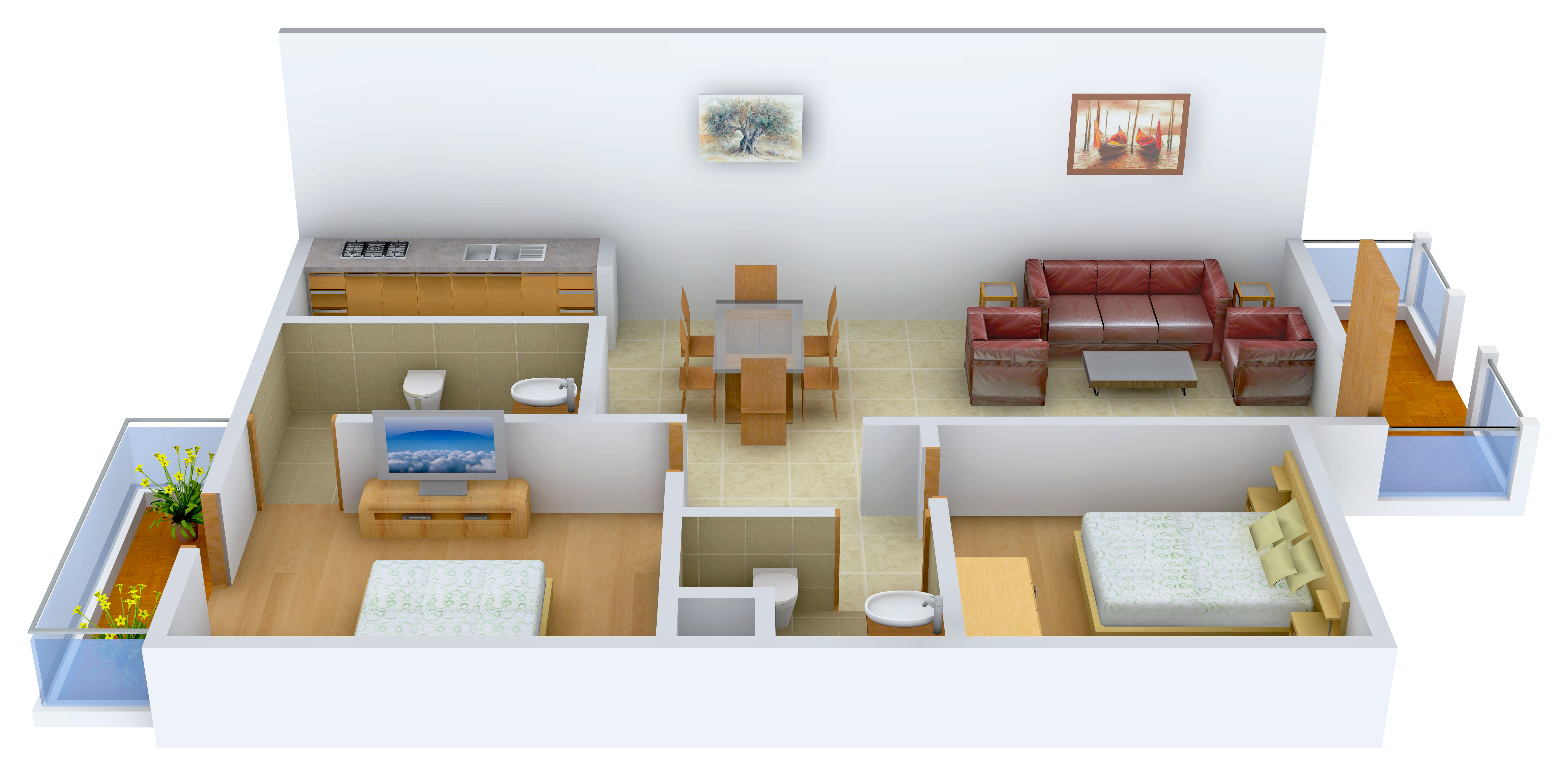 3DFloorPlan of Bahri Anandam