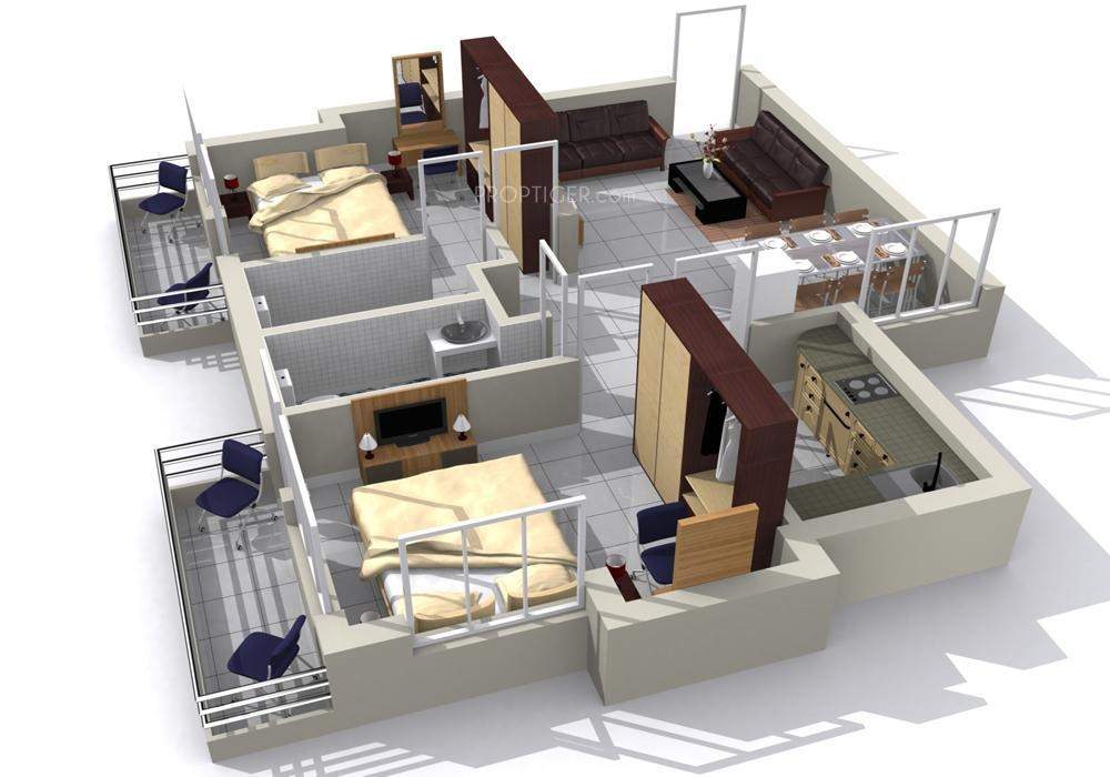 3DFloorPlan of Sudarshan Sudarshan Vatika