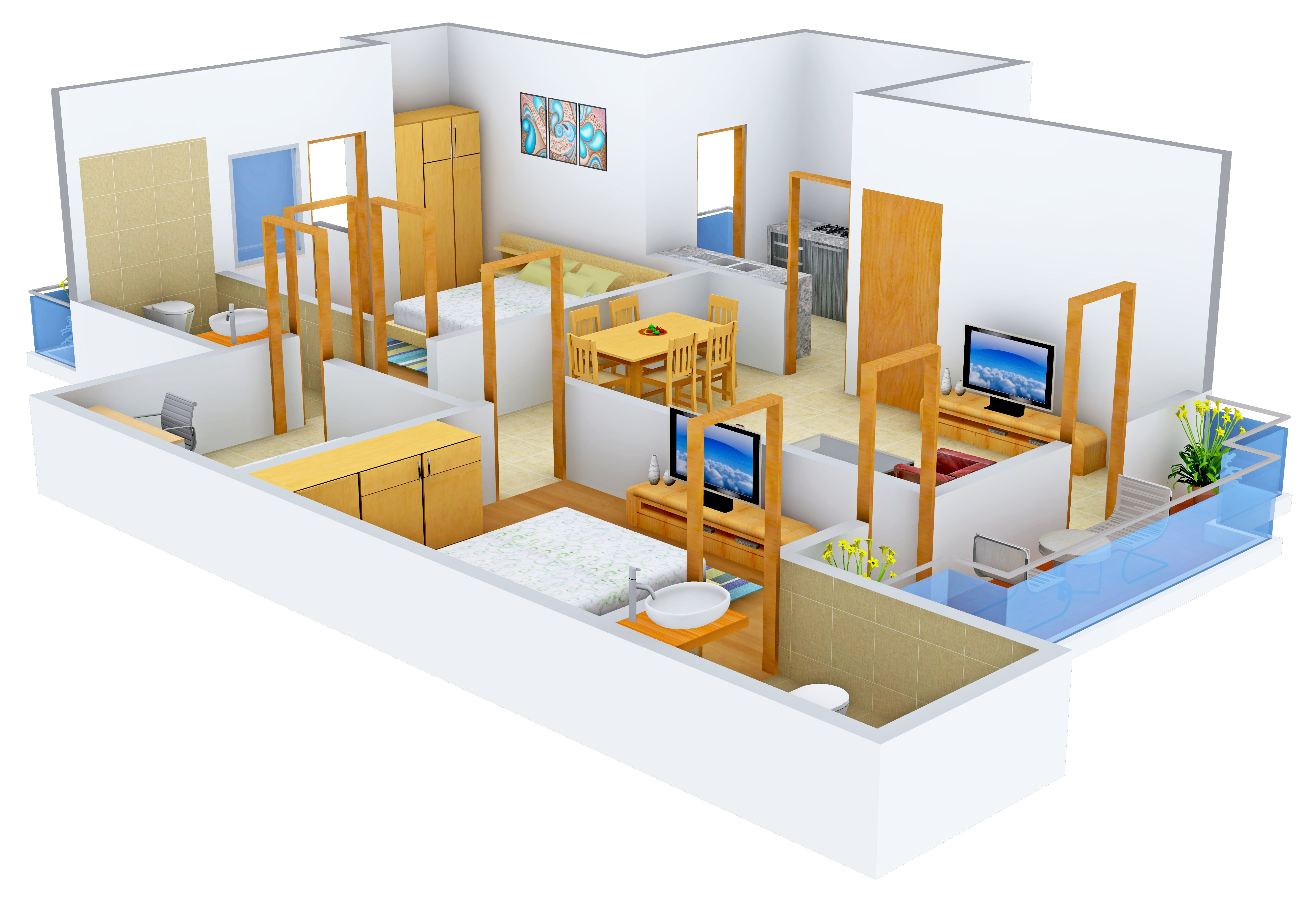 3DFloorPlan of Vipul Floors