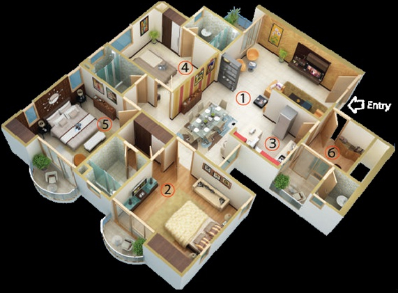 3DFloorPlan of Highbuild Sky Ville