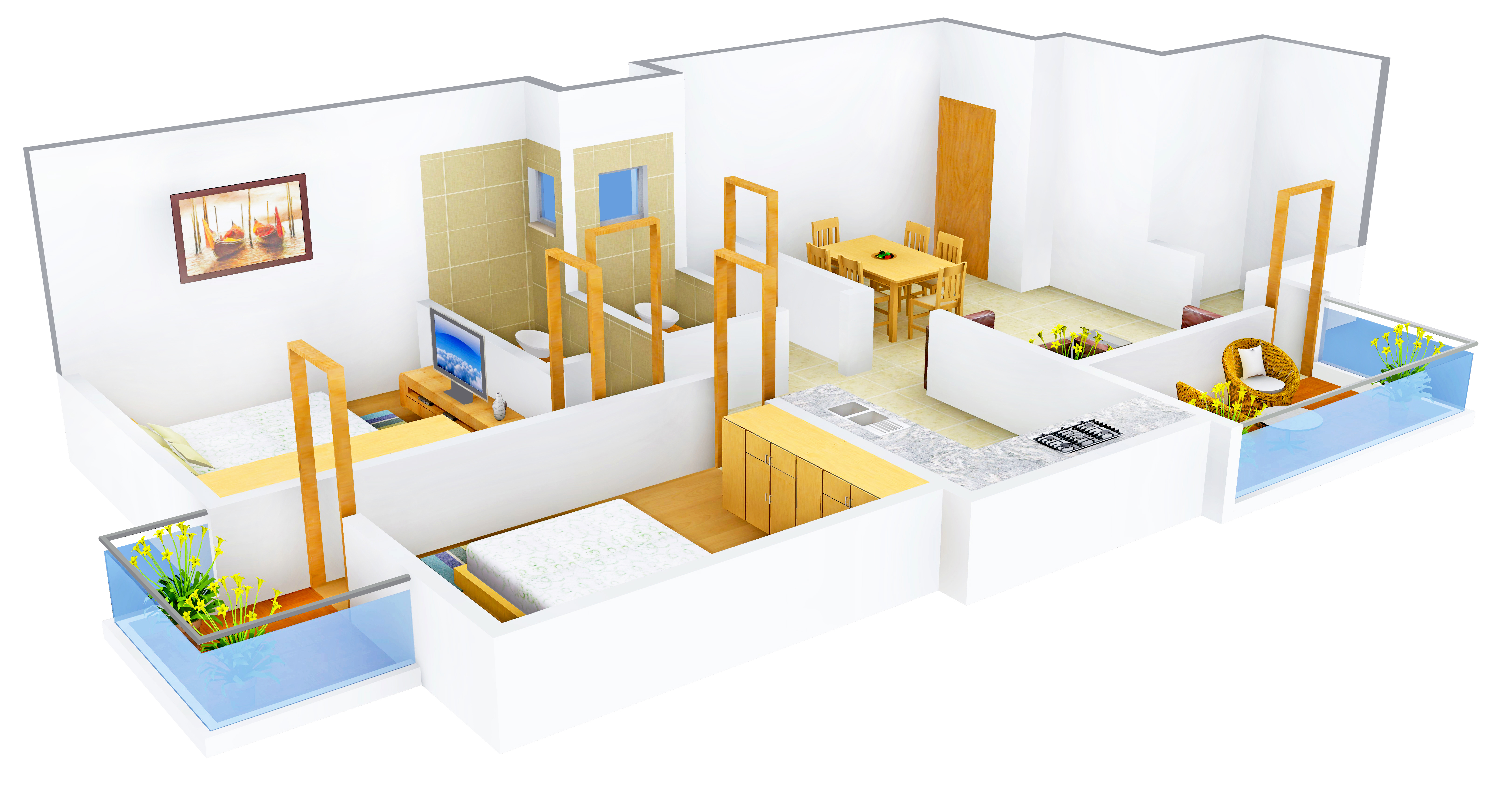 3DFloorPlan of Navkarr Builders Heights