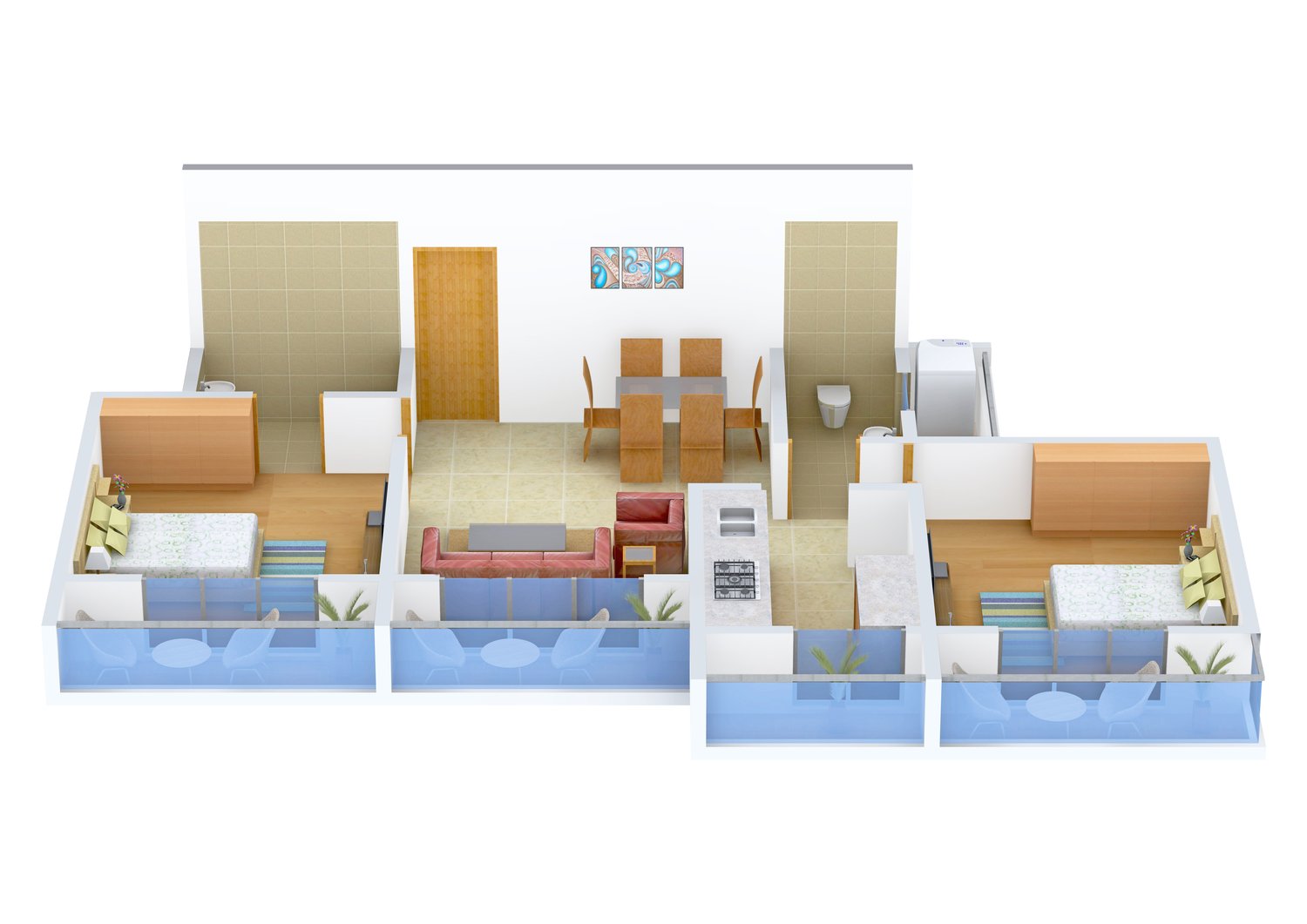 3DFloorPlan of Koteshwar Amrut Darshan