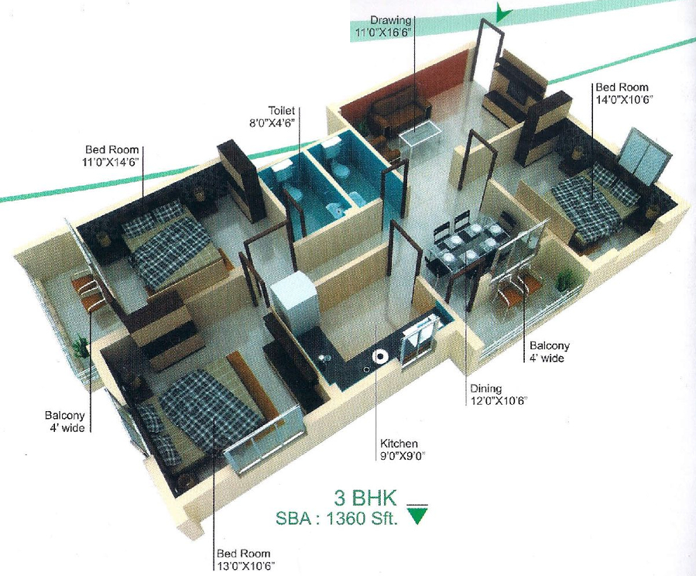 3D Floor Plan 3D Floor Plan