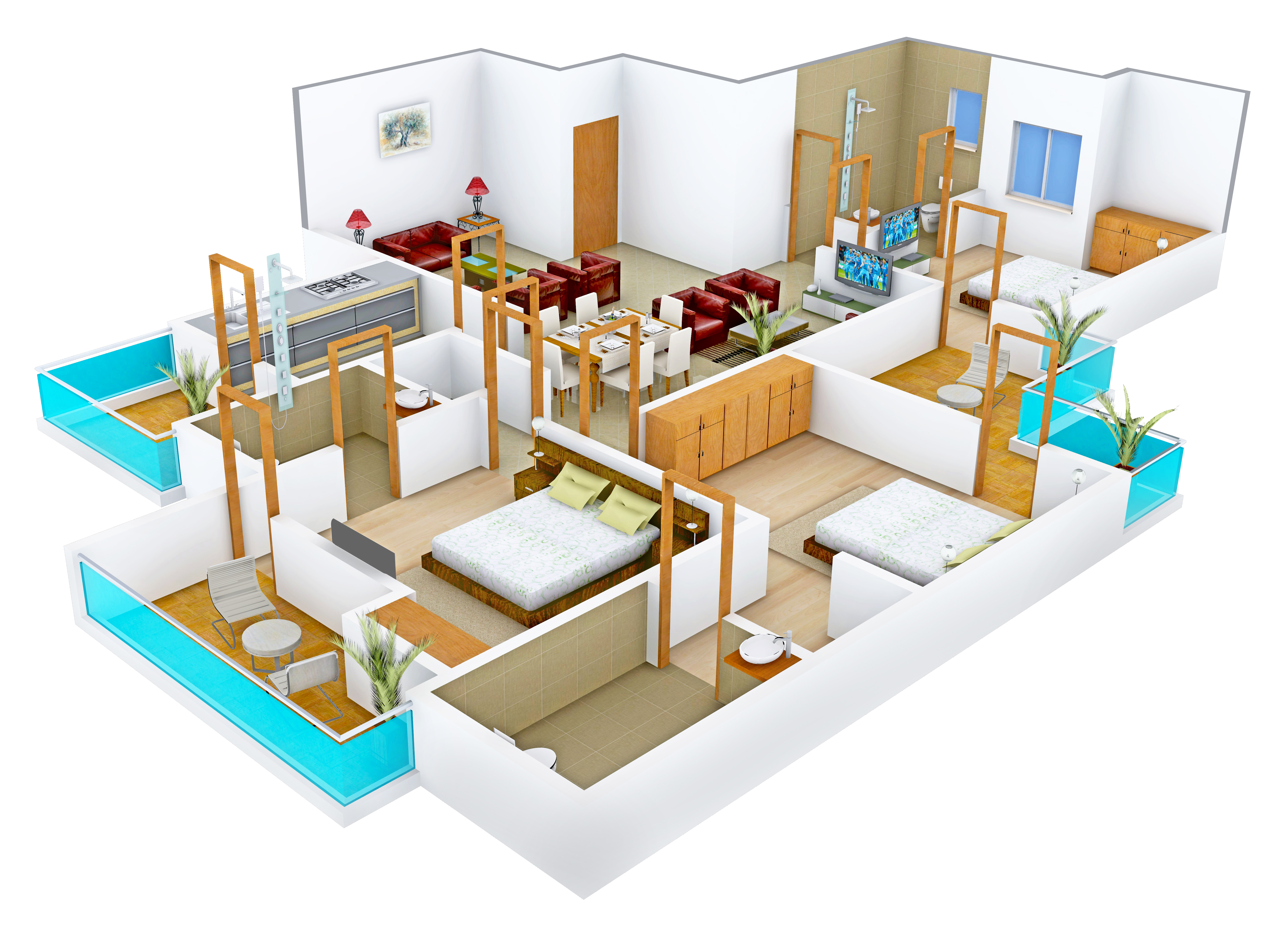 3DFloorPlan of Motia Royal Citi Apartments