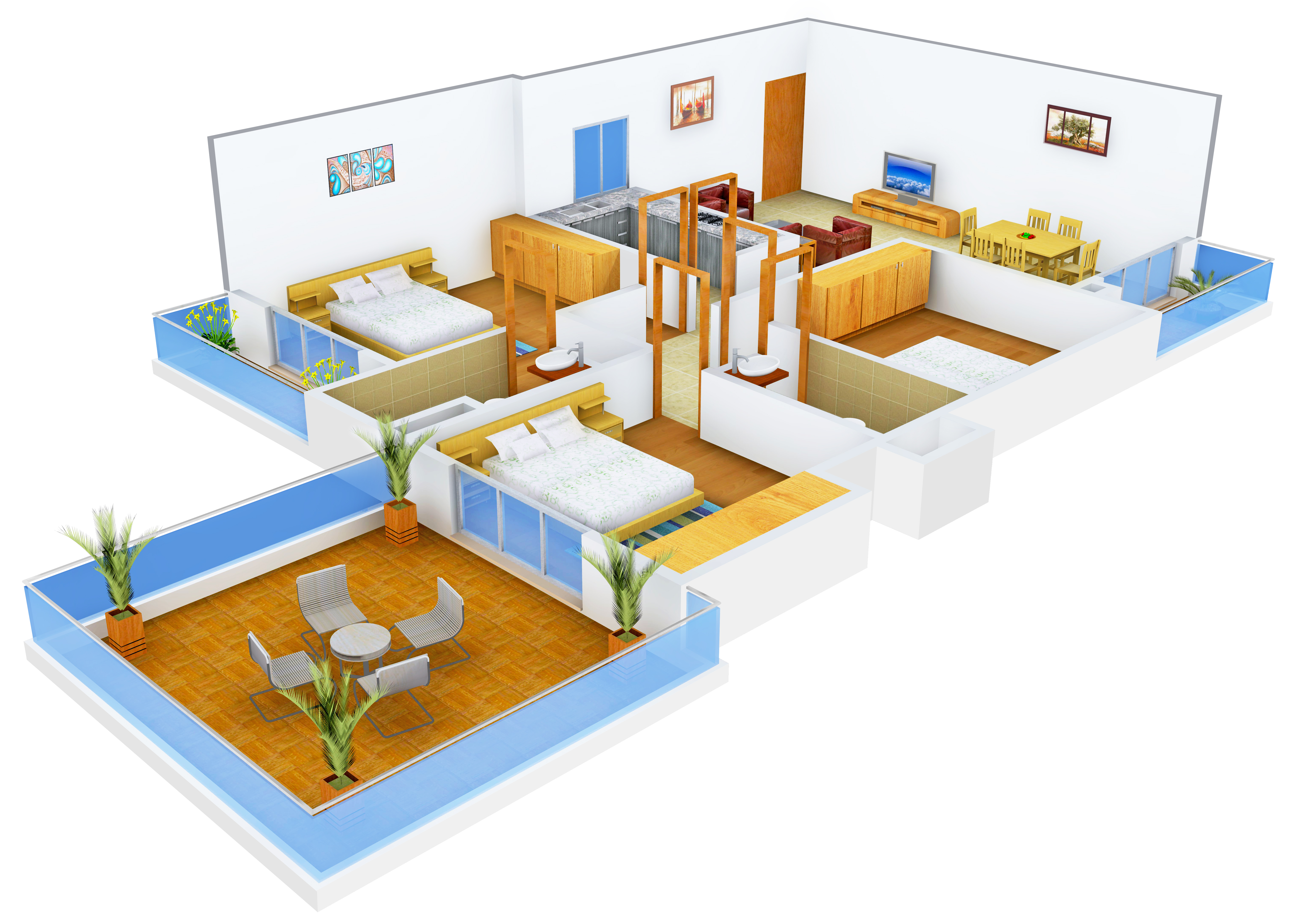 3DFloorPlan of Vinayak Blossom County