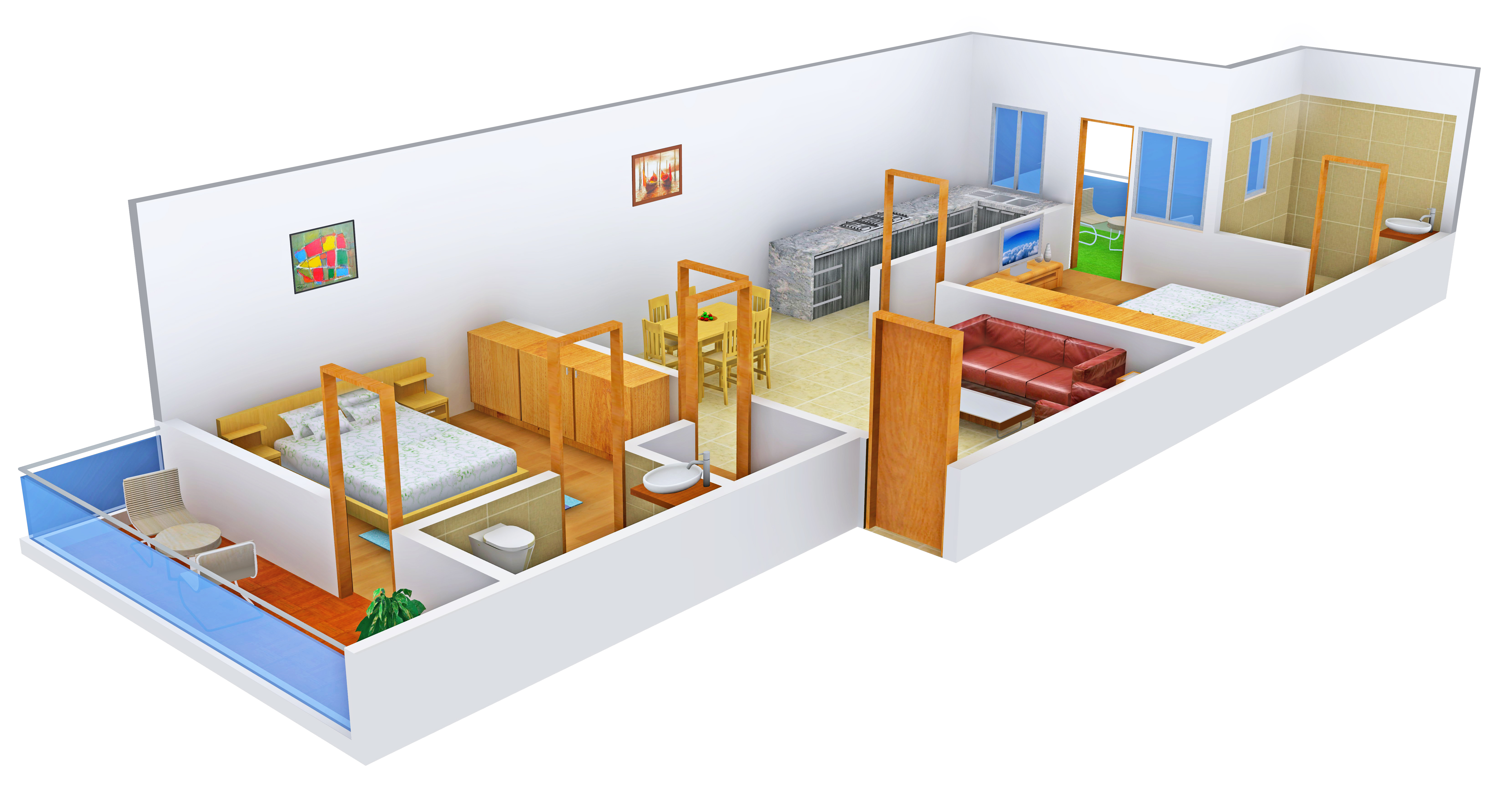 3DFloorPlan of K Soni Builders Greens II